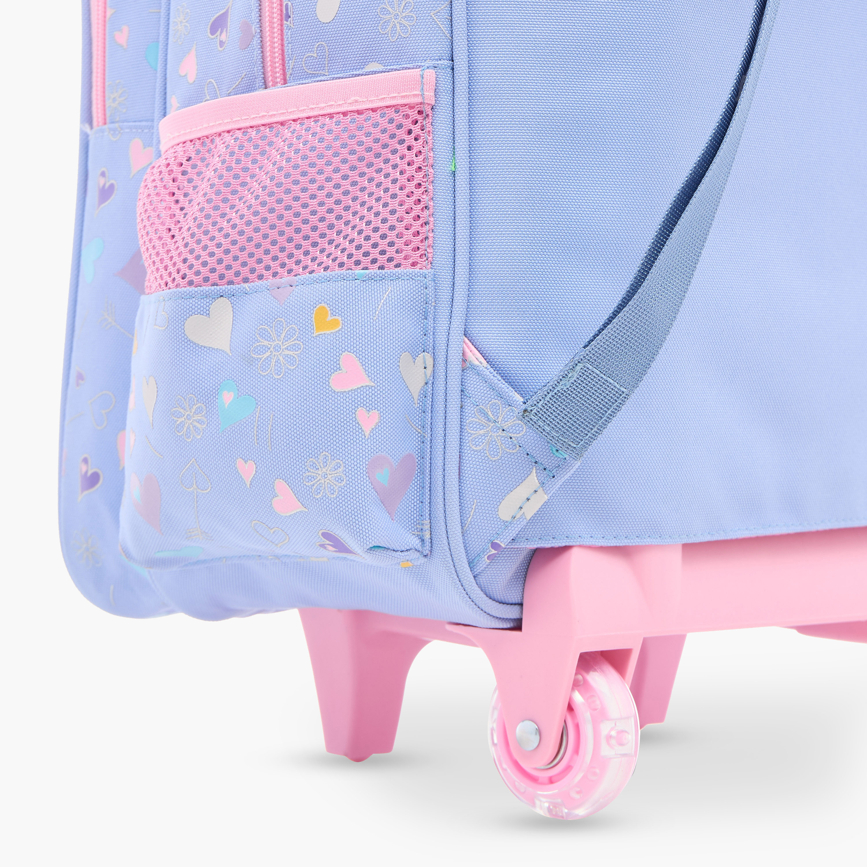 Skylar Heart Applique 17-Inch Trolley Backpack with Retractable Handle - 31x18x43 cms-school-bagsandbackpacks-trolleybags-image-8
