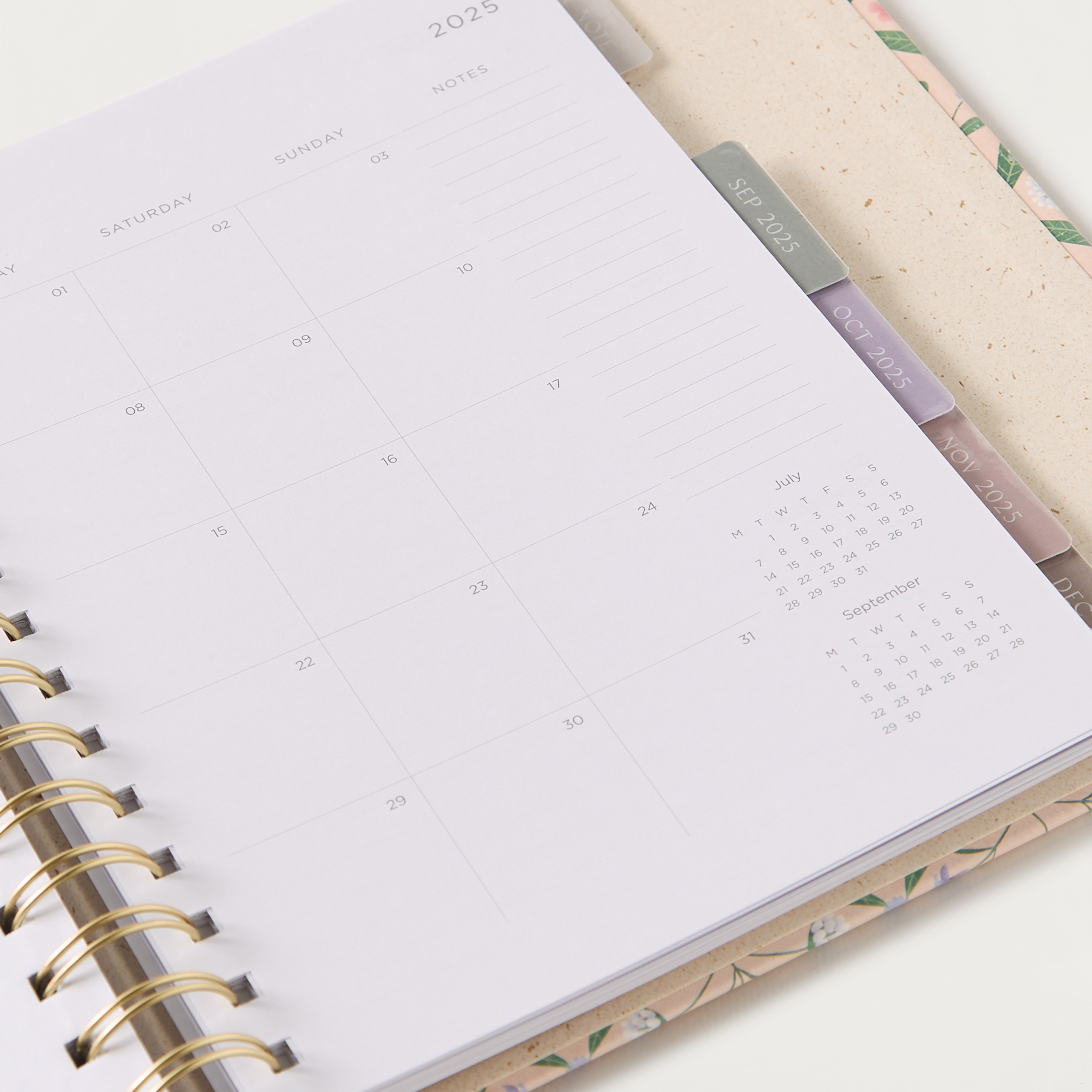 Printed Spiral Bound Hard Cover Monthly Planner-school-stationery-planners-image-6