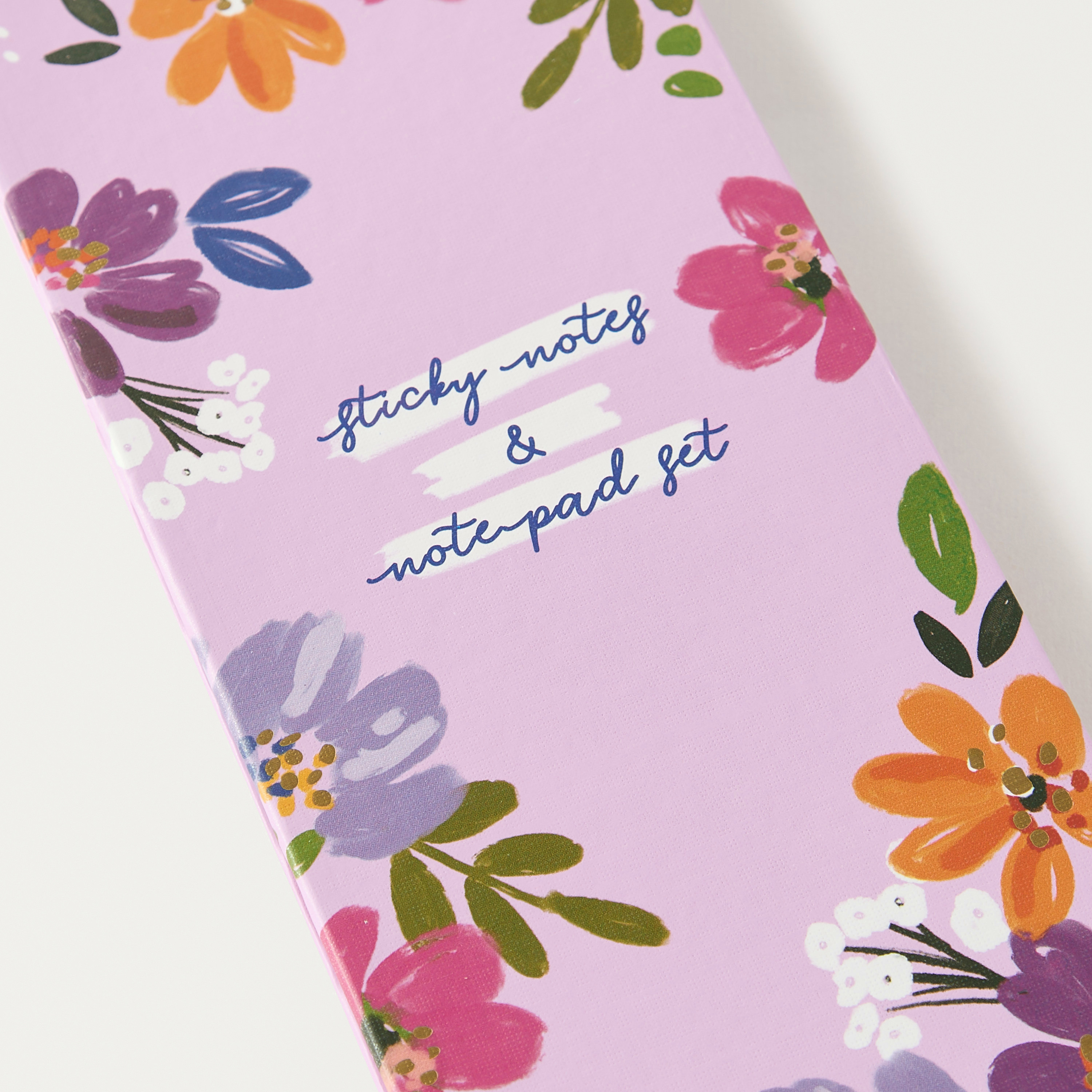 Floral Print Notepad with Stickers-school-stationery-notebooks-image-4