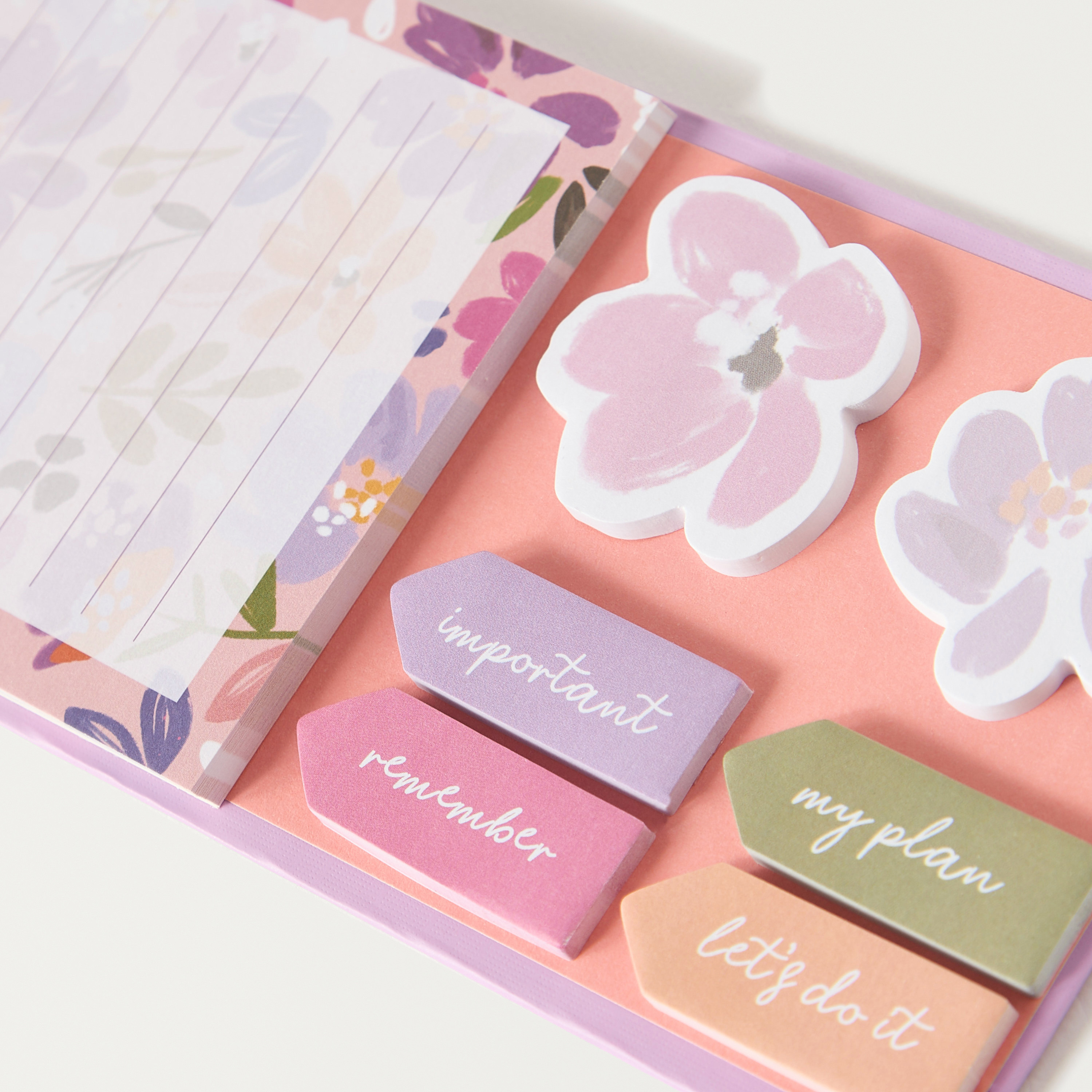 Floral Print Notepad with Stickers-school-stationery-notebooks-image-5