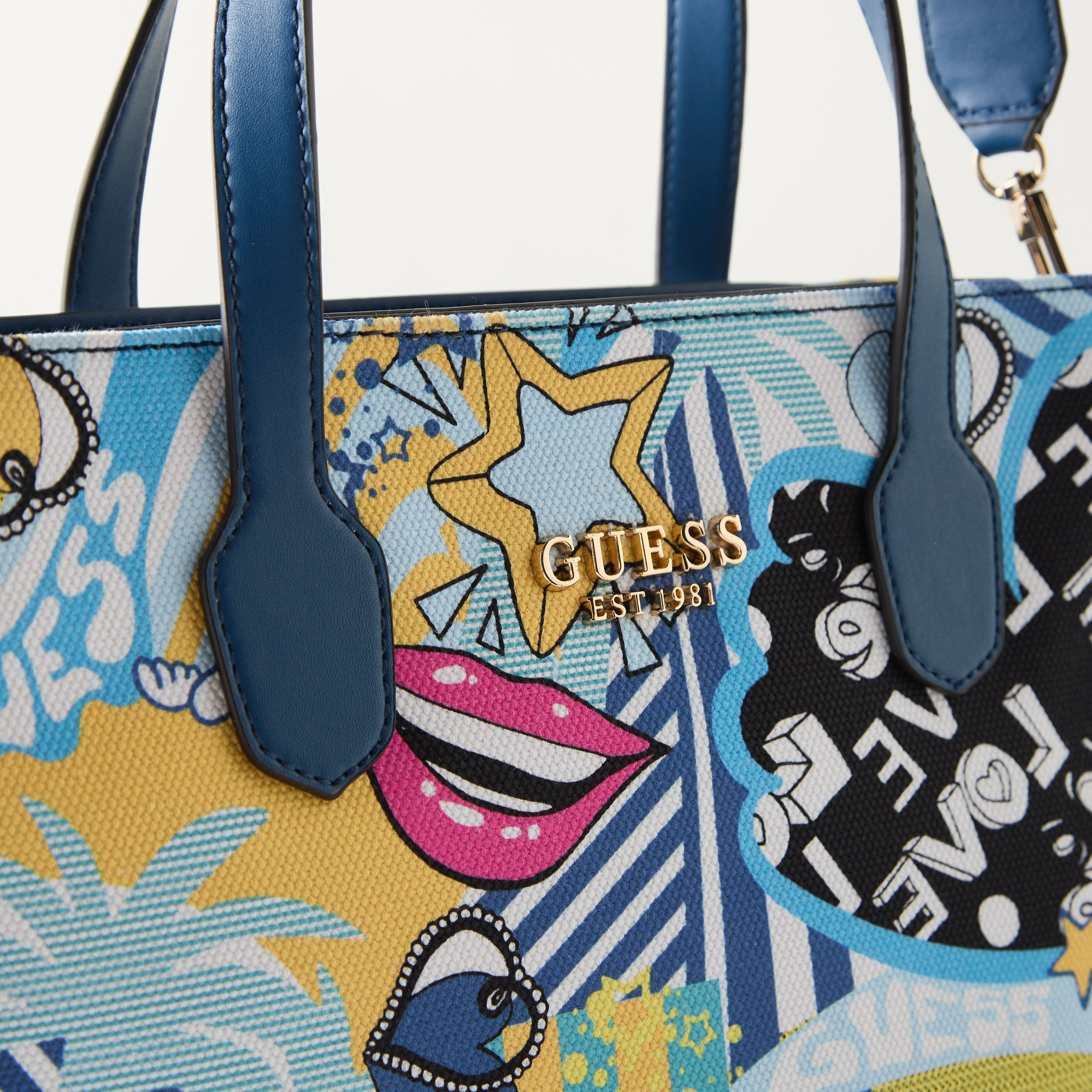 Guess Silvana Tote Bag with Detachable Strap and Zip Closure-women-bagsandwallets-handbags-image-4