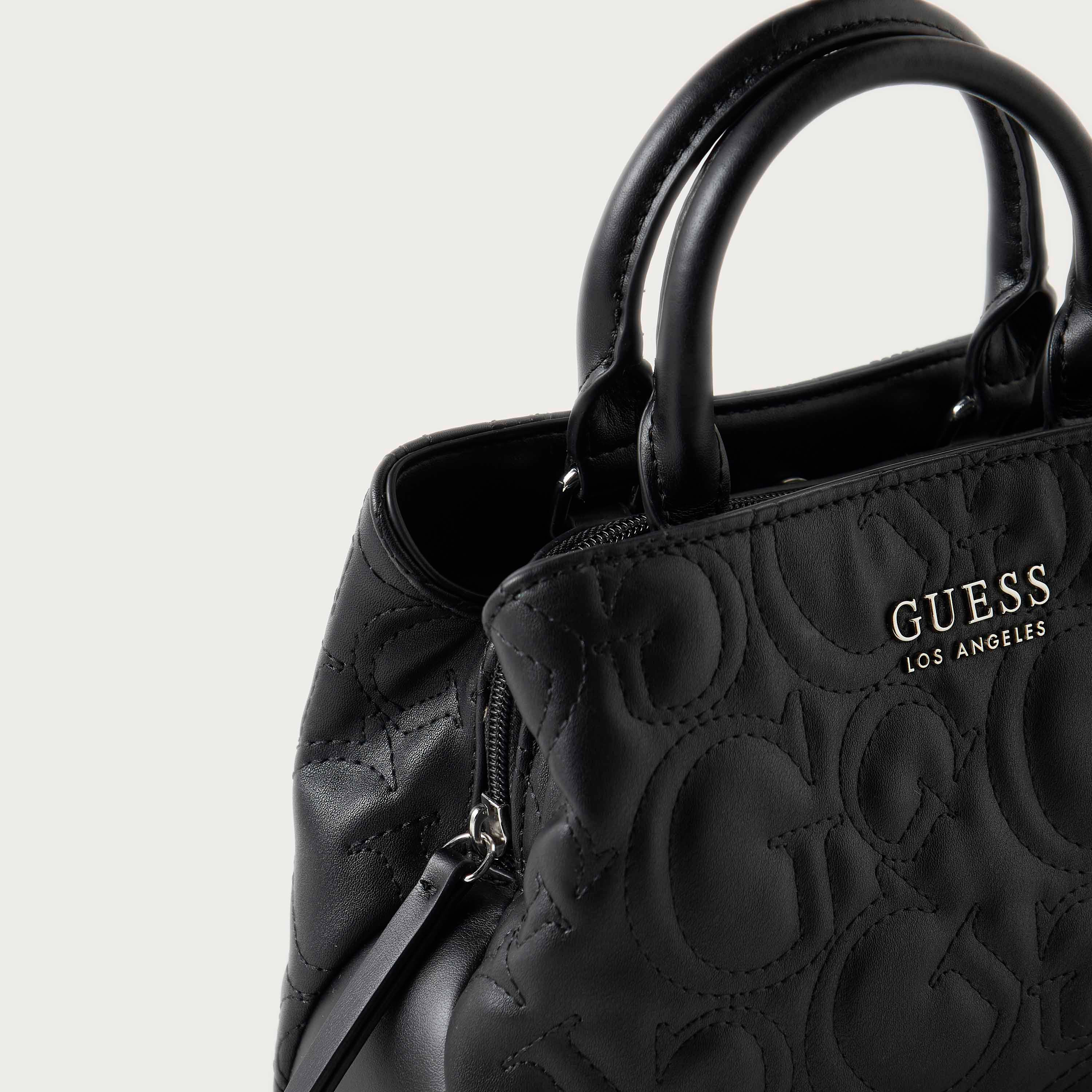 Guess Monogram Embossed Tote Bag with Detachable Strap and Zip Closure-women-bagsandwallets-handbags-image-5