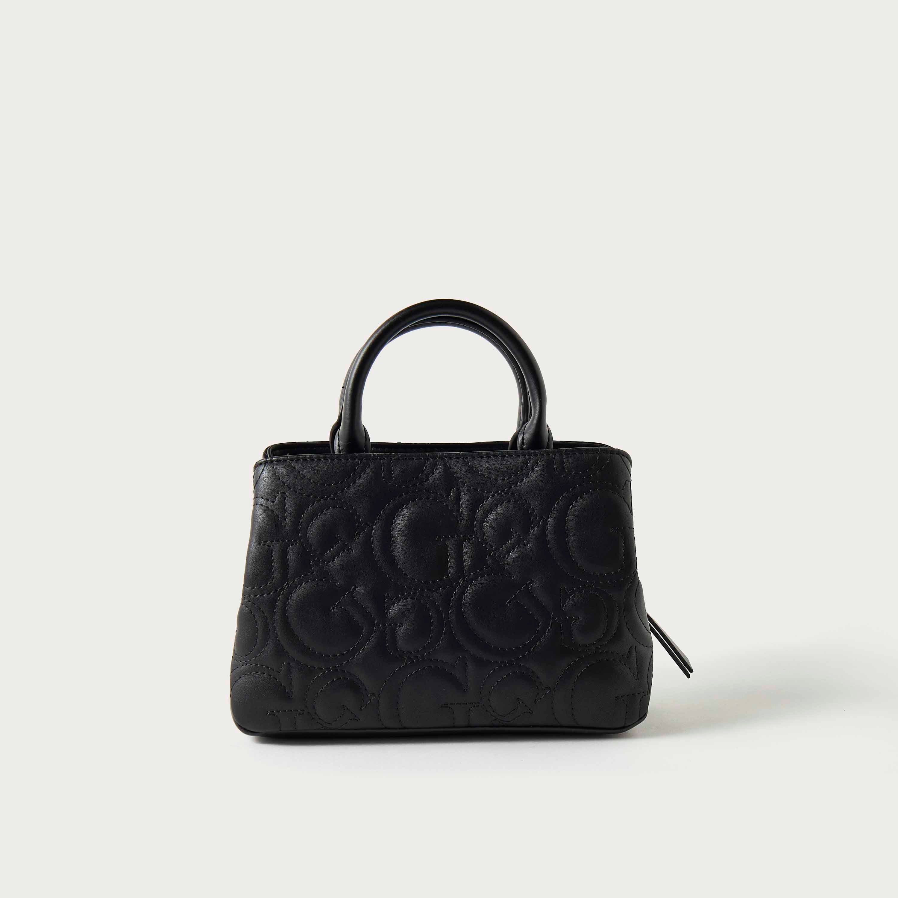 Guess Monogram Embossed Tote Bag with Detachable Strap and Zip Closure-women-bagsandwallets-handbags-image-6