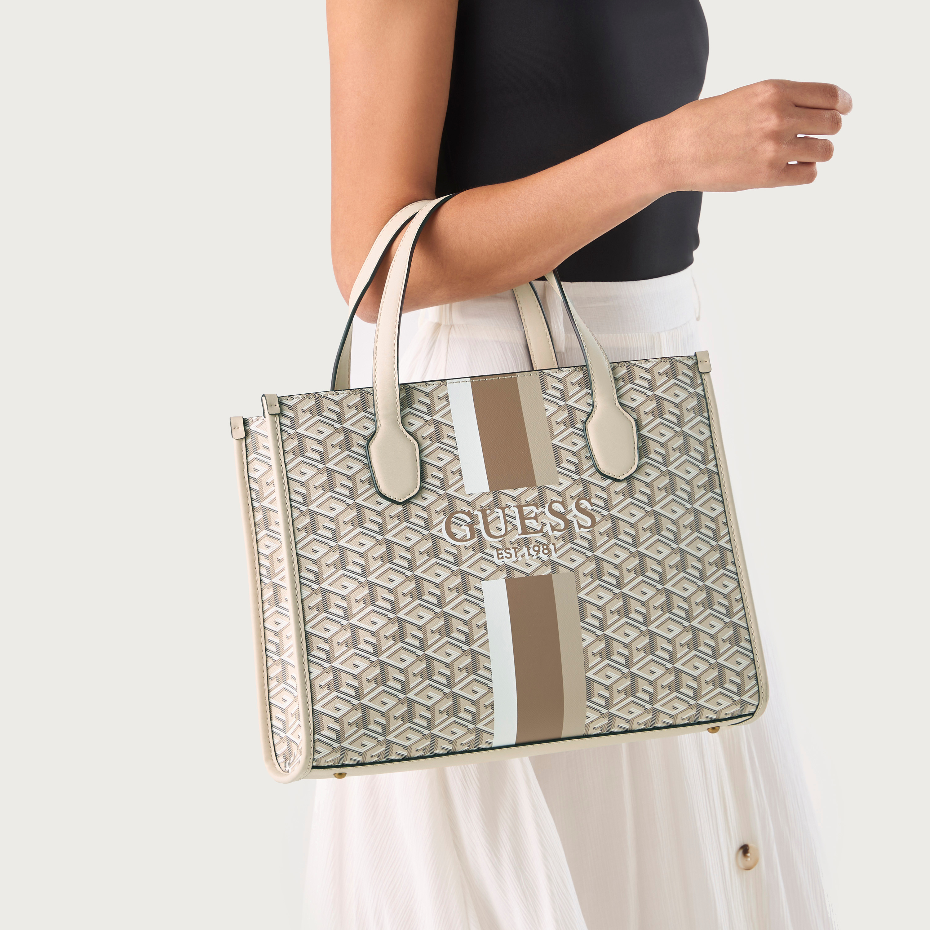 Guess All-Over Print Tote Bag with Detachable Strap and Zip Closure-women-bagsandwallets-handbags-image-2
