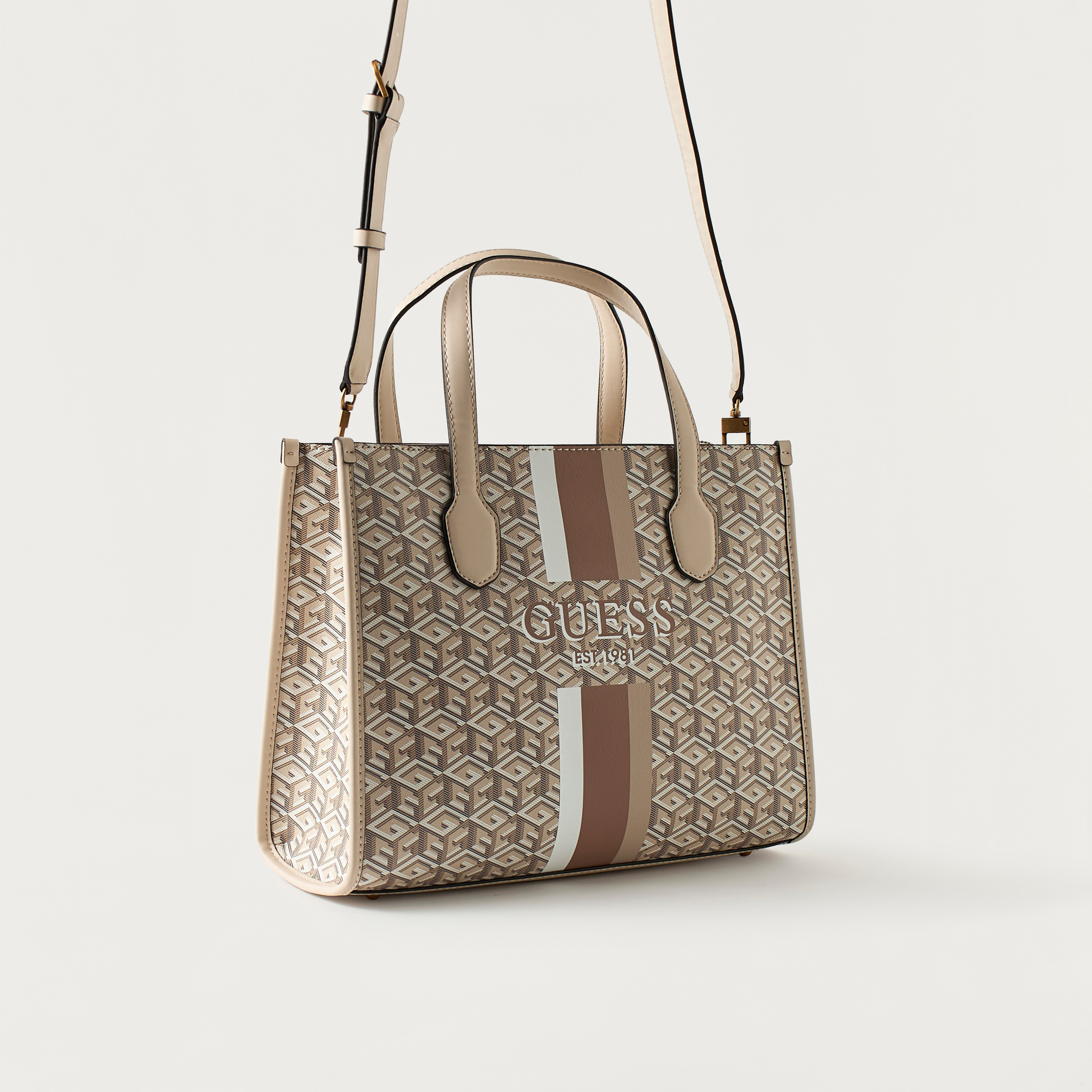 Guess All-Over Print Tote Bag with Detachable Strap and Zip Closure-women-bagsandwallets-handbags-image-3