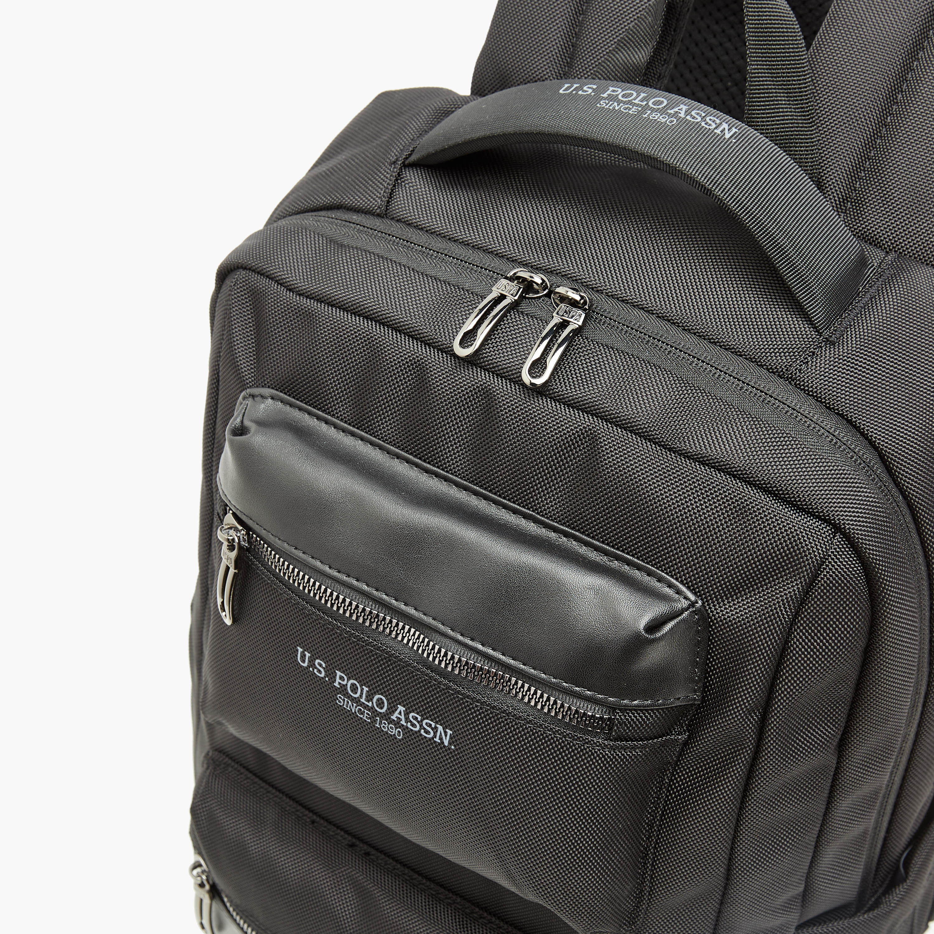 US POLO ASSN. Solid Backpack with Adjustable Straps and Zip Closure - 30x16x43 cms-men-bags-image-5