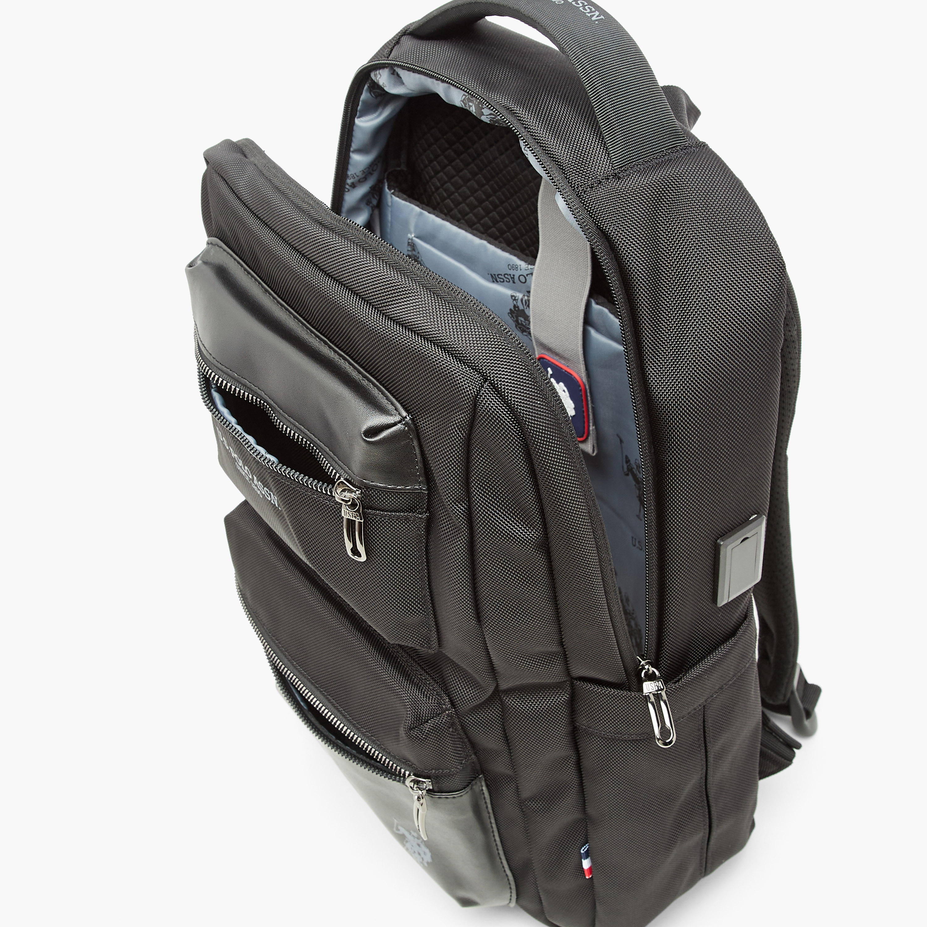 US POLO ASSN. Solid Backpack with Adjustable Straps and Zip Closure - 30x16x43 cms-men-bags-image-8