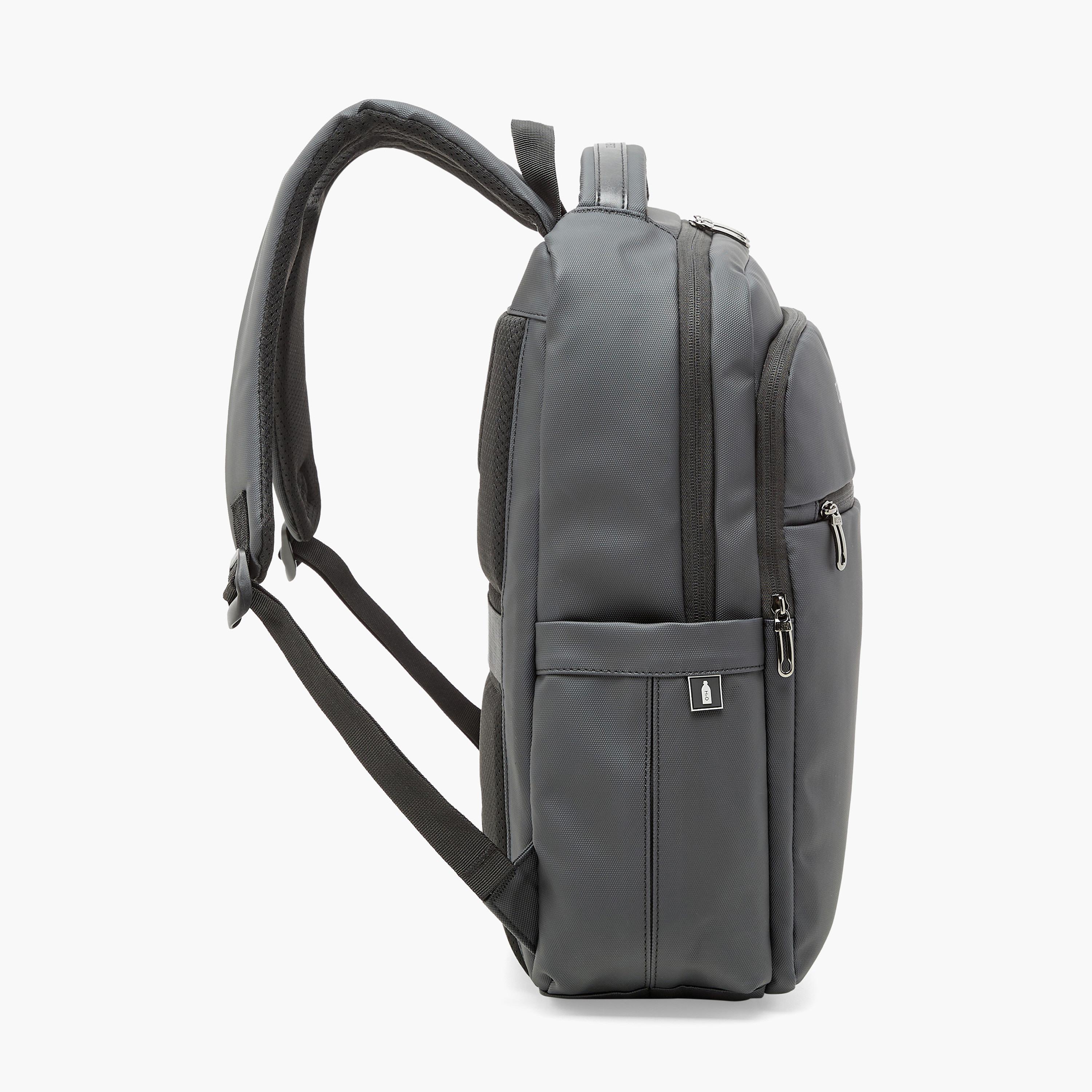 US POLO ASSN. Logo Print Laptop Backpack with Zip Closure - 30x15x43 cm-men-bags-image-3