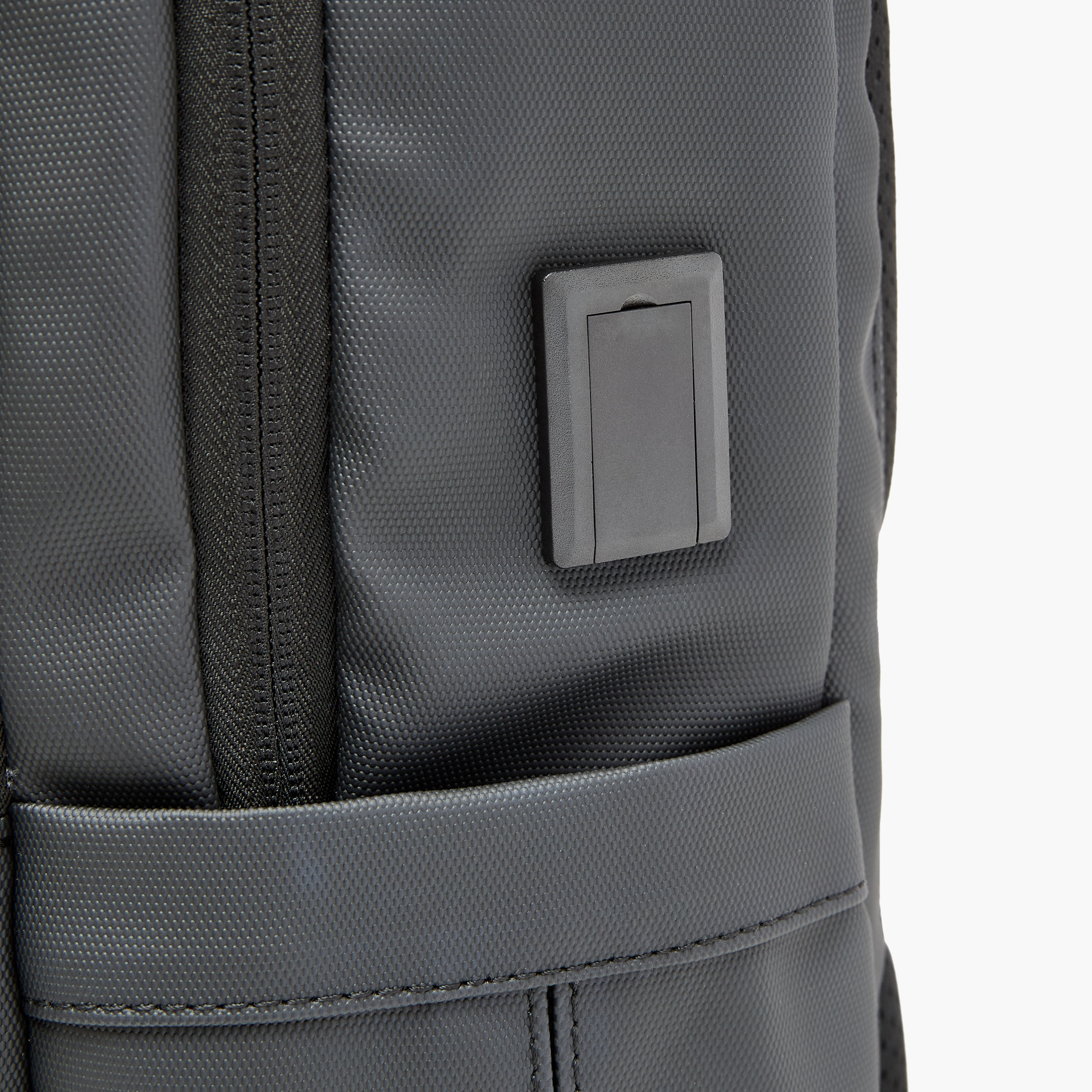 US POLO ASSN. Logo Print Laptop Backpack with Zip Closure - 30x15x43 cm-men-bags-image-7