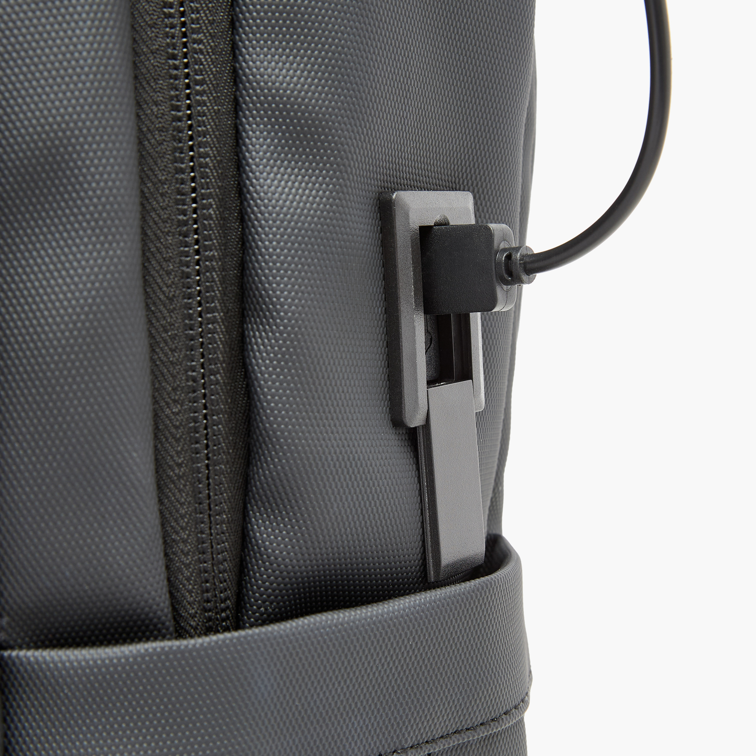 US POLO ASSN. Logo Print Laptop Backpack with Zip Closure - 30x15x43 cm-men-bags-image-8