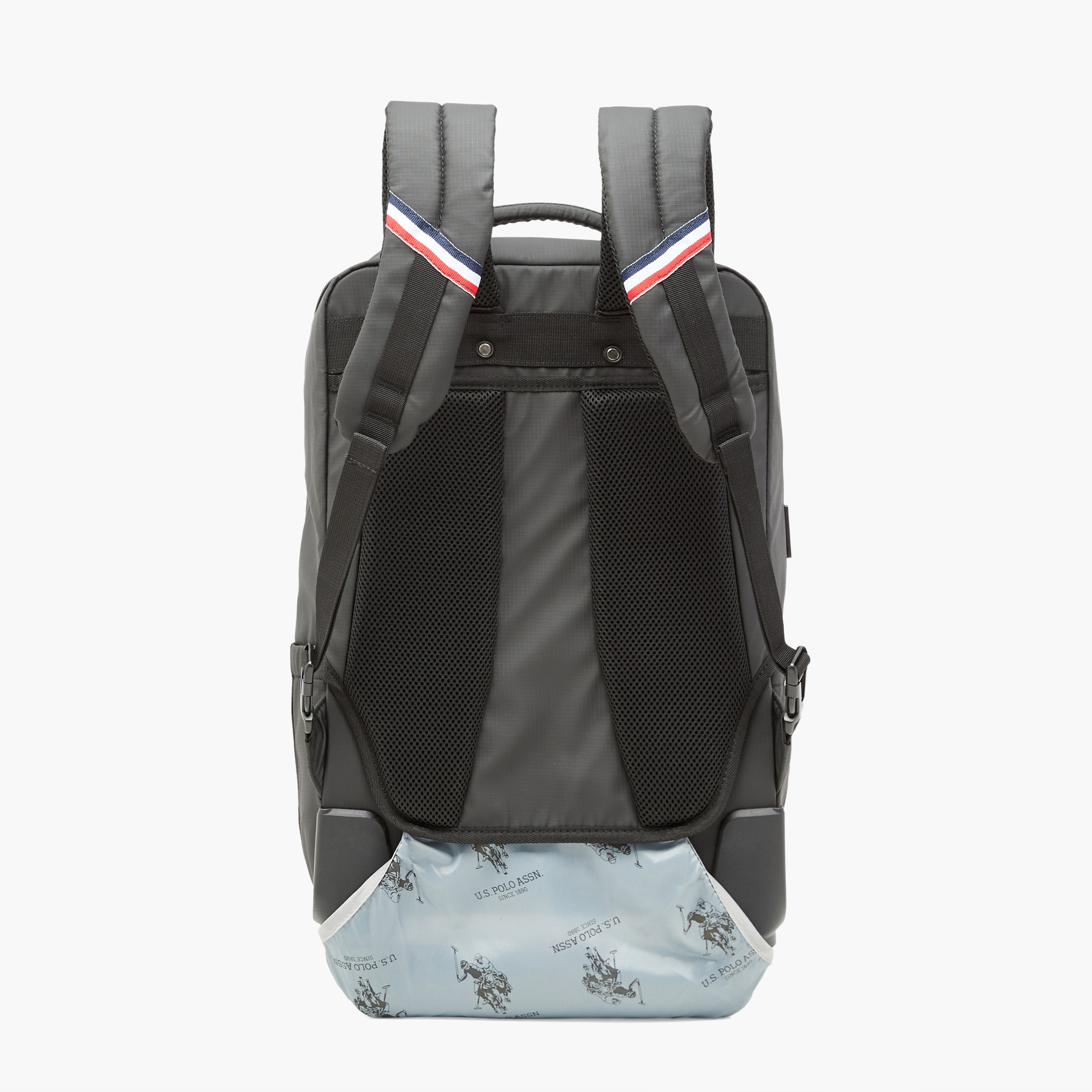 US POLO ASSN. Solid 19-inch Trolley Backpack with Shoulder Straps and Wheels - 32x23x48 cm-men-bags-image-5