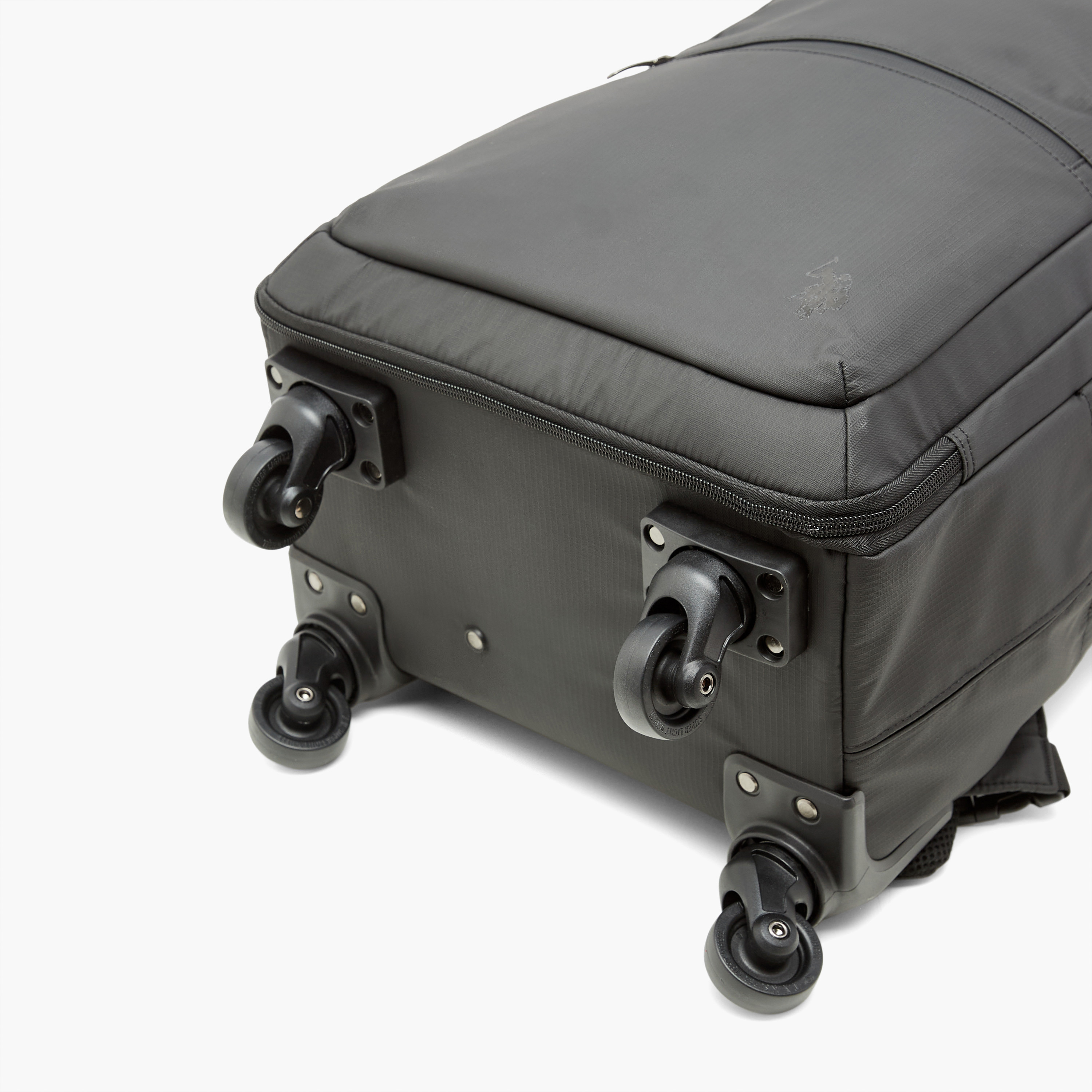 US POLO ASSN. Solid 19-inch Trolley Backpack with Shoulder Straps and Wheels - 32x23x48 cm-men-bags-image-9