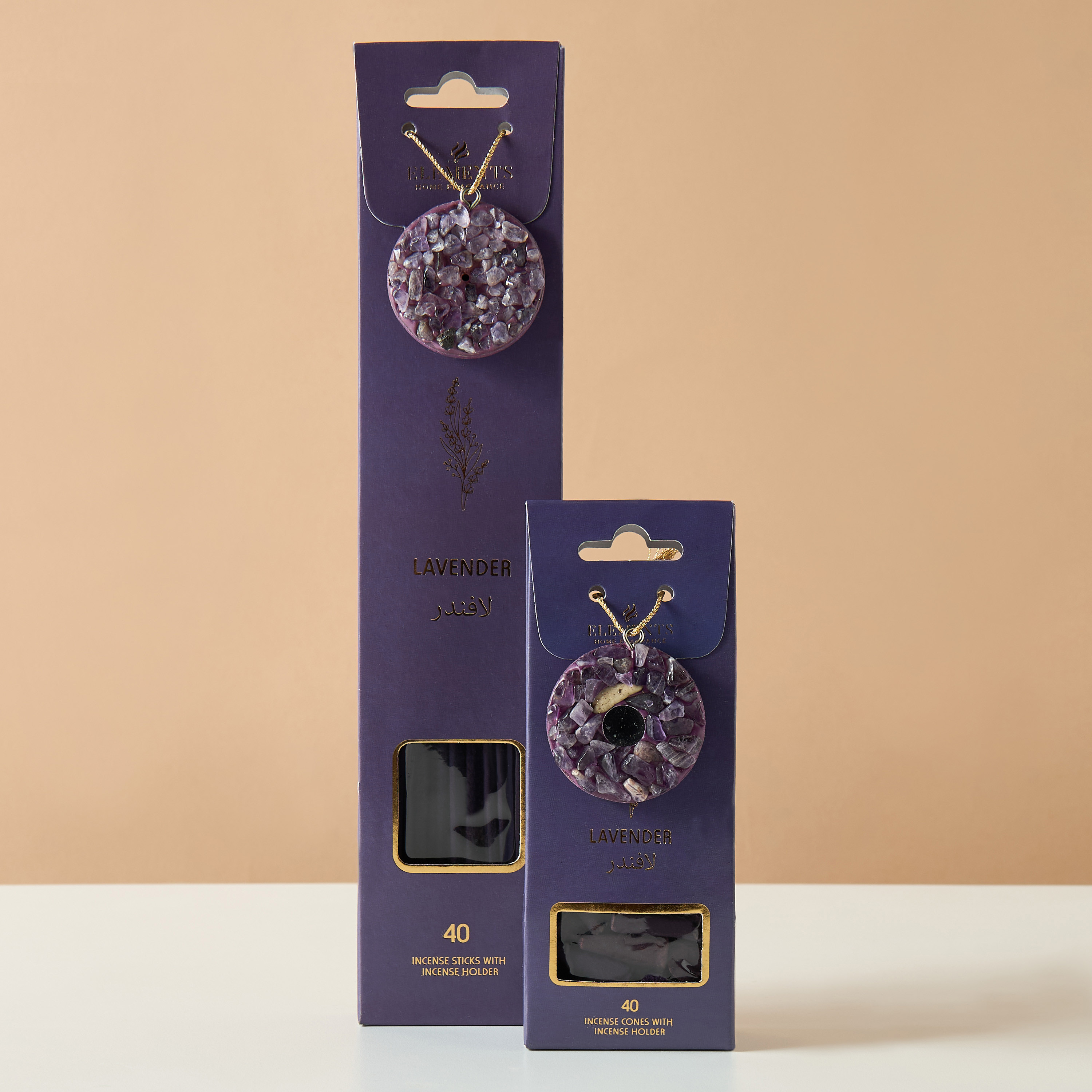Elements Lavender Incense Cone with Holder - Set of 40-household-homefragrance-potpourri-image-5