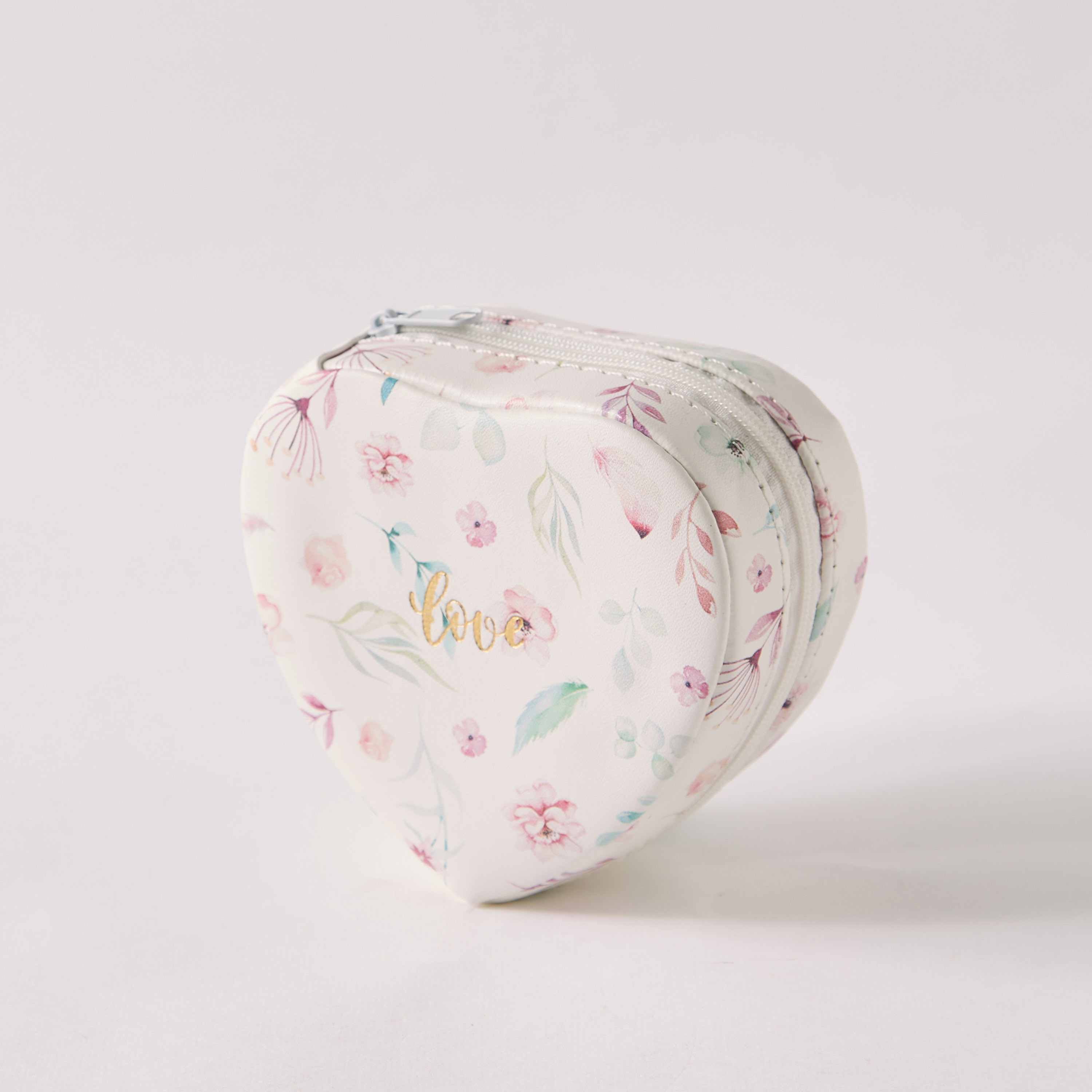 Floral Print Heart Shape Fabric Jewellery Box - 10x5 cm-women-watchesandjewellery-jewellery-storage-image-1