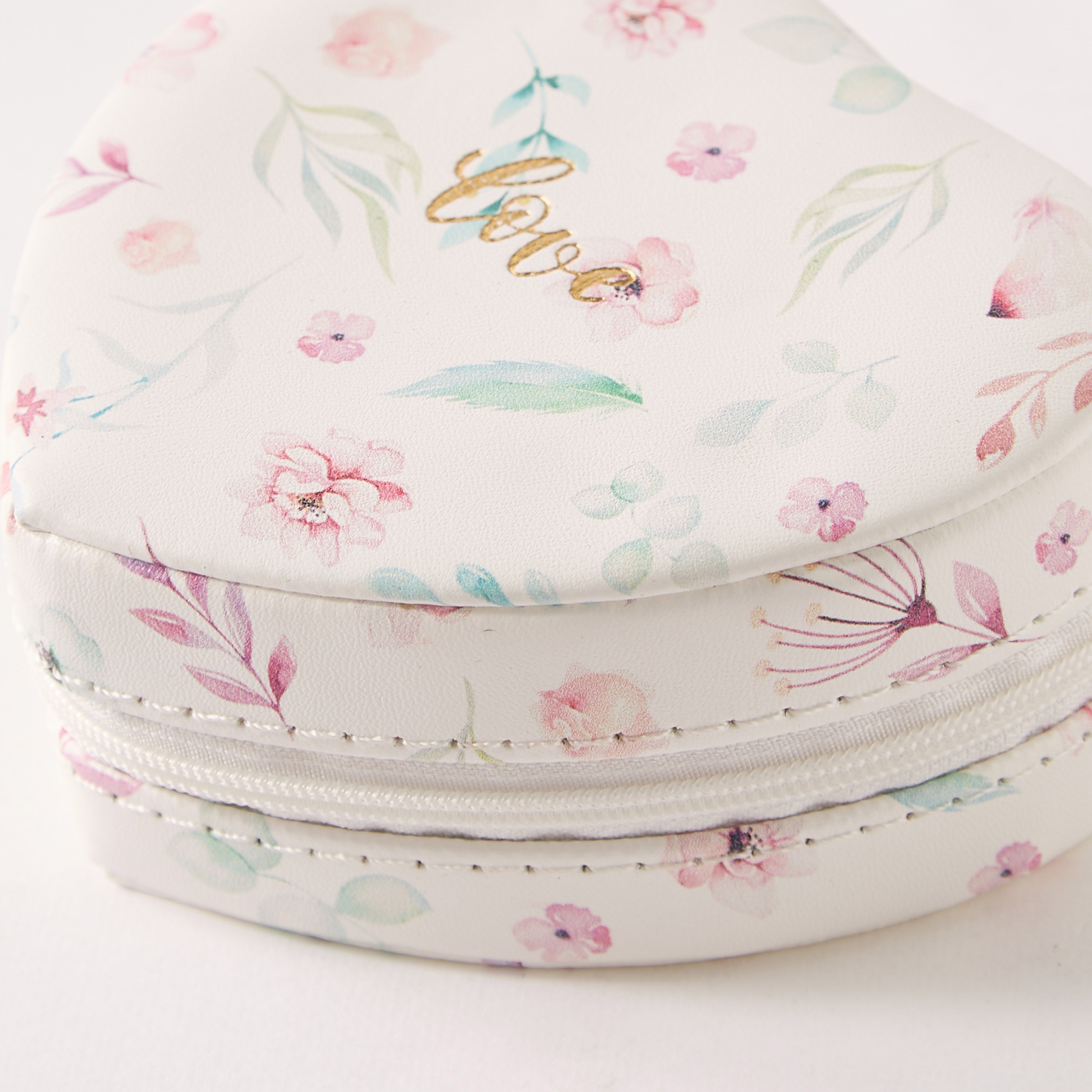 Floral Print Heart Shape Fabric Jewellery Box - 10x5 cm-women-watchesandjewellery-jewellery-storage-image-3