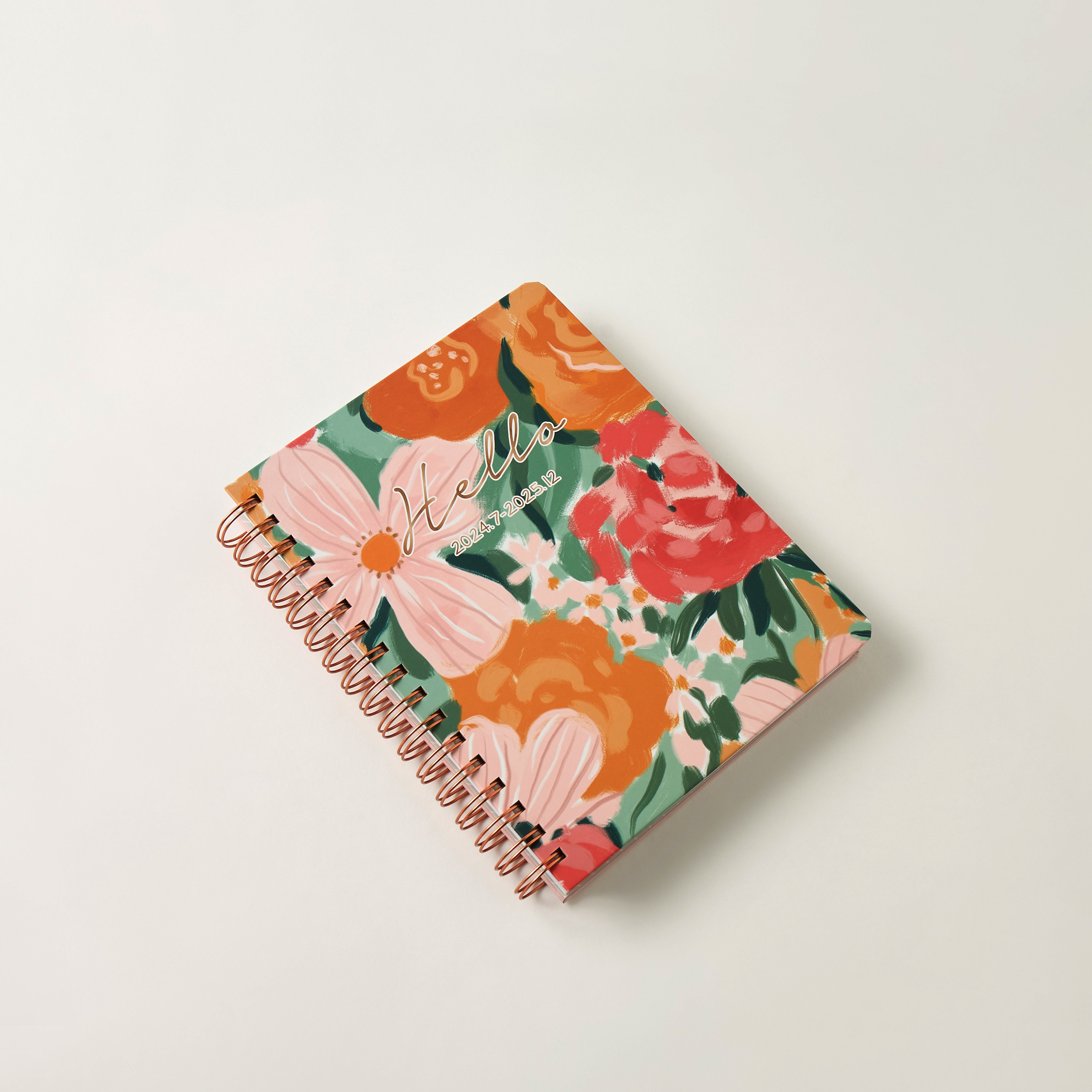 Floral Print A5 Spiral Journal-school-stationery-notebooks-image-2