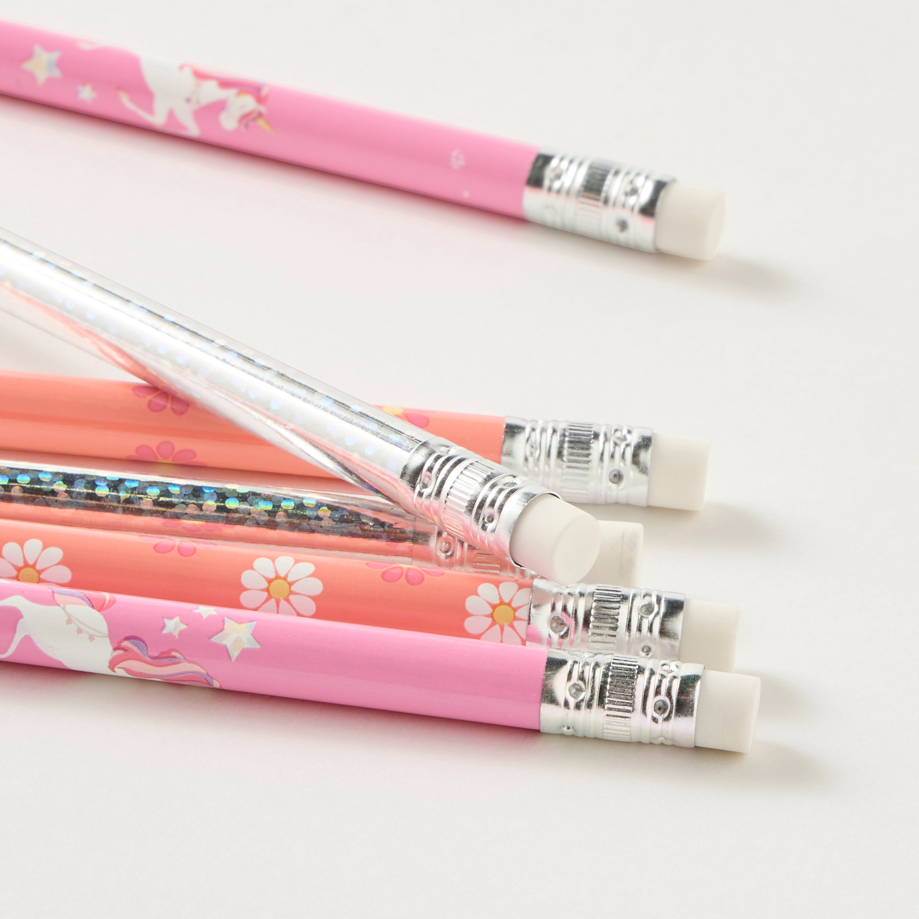 Printed Wood Pencil with Eraser - Set of 6-school-stationery-pensandpencils-image-4