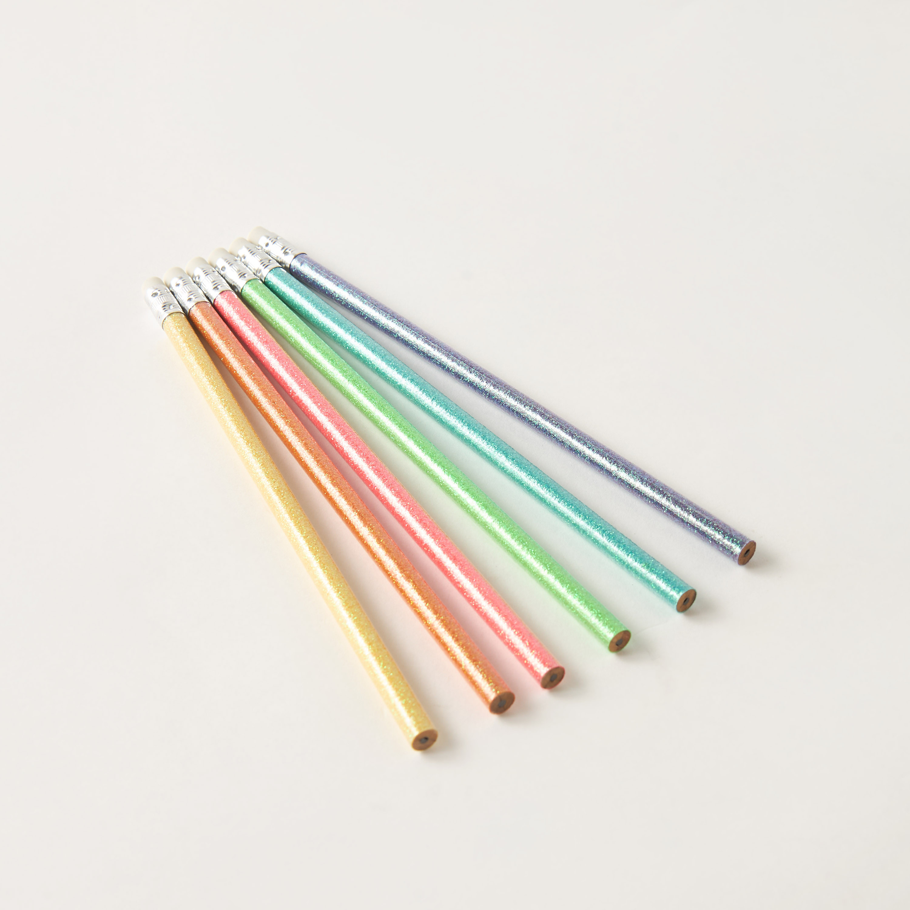 Glitter Print Wooden Pencil - Set of 6-school-stationery-pensandpencils-image-1