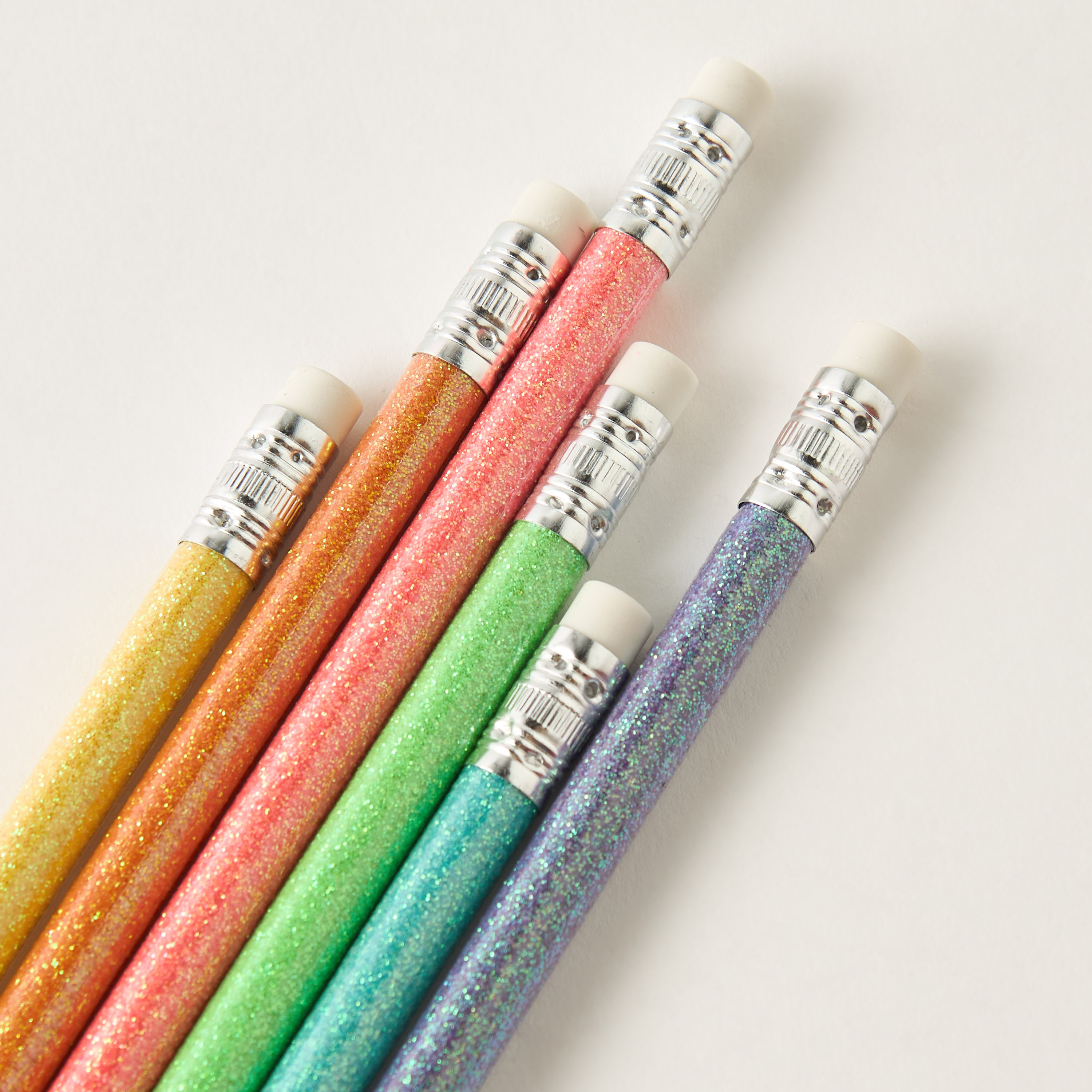 Glitter Print Wooden Pencil - Set of 6-school-stationery-pensandpencils-image-3