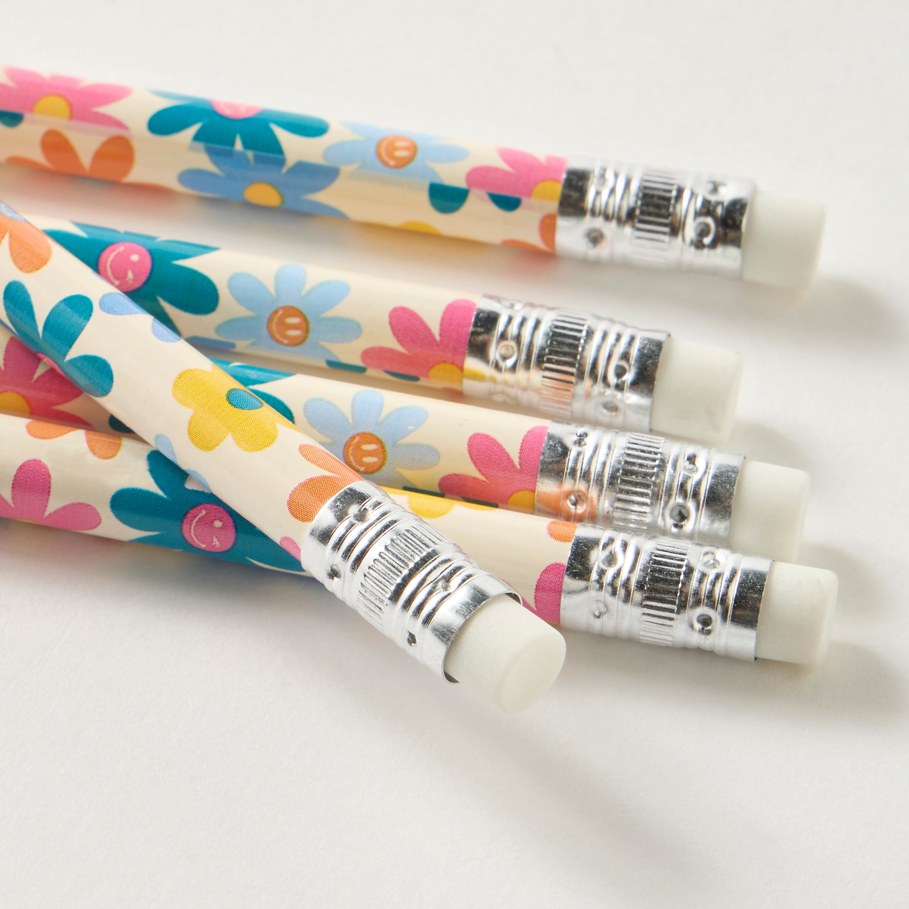 Floral Print Wood Pencil with Eraser - Set of 24-school-stationery-pensandpencils-image-4