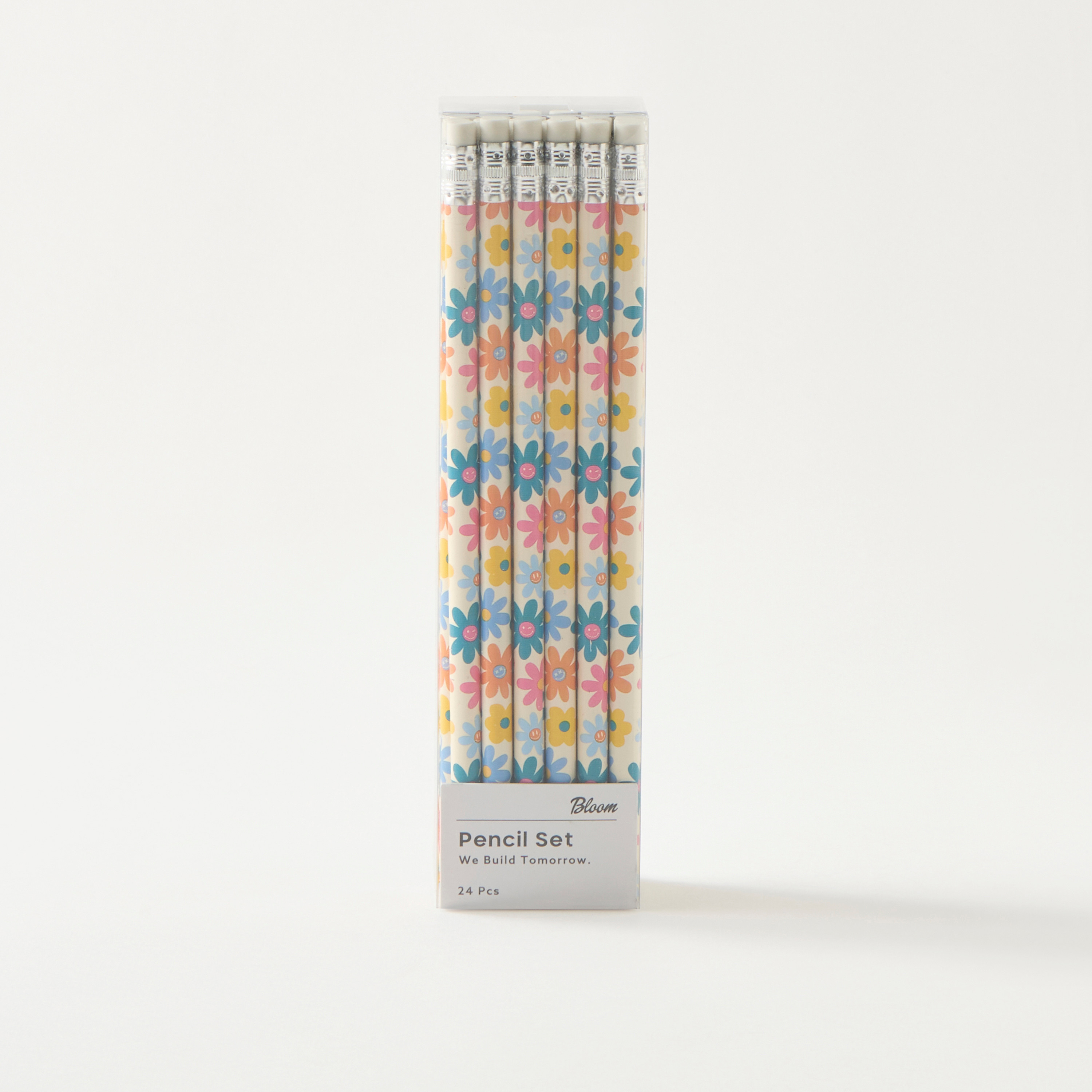 Floral Print Wood Pencil with Eraser - Set of 24-school-stationery-pensandpencils-image-5