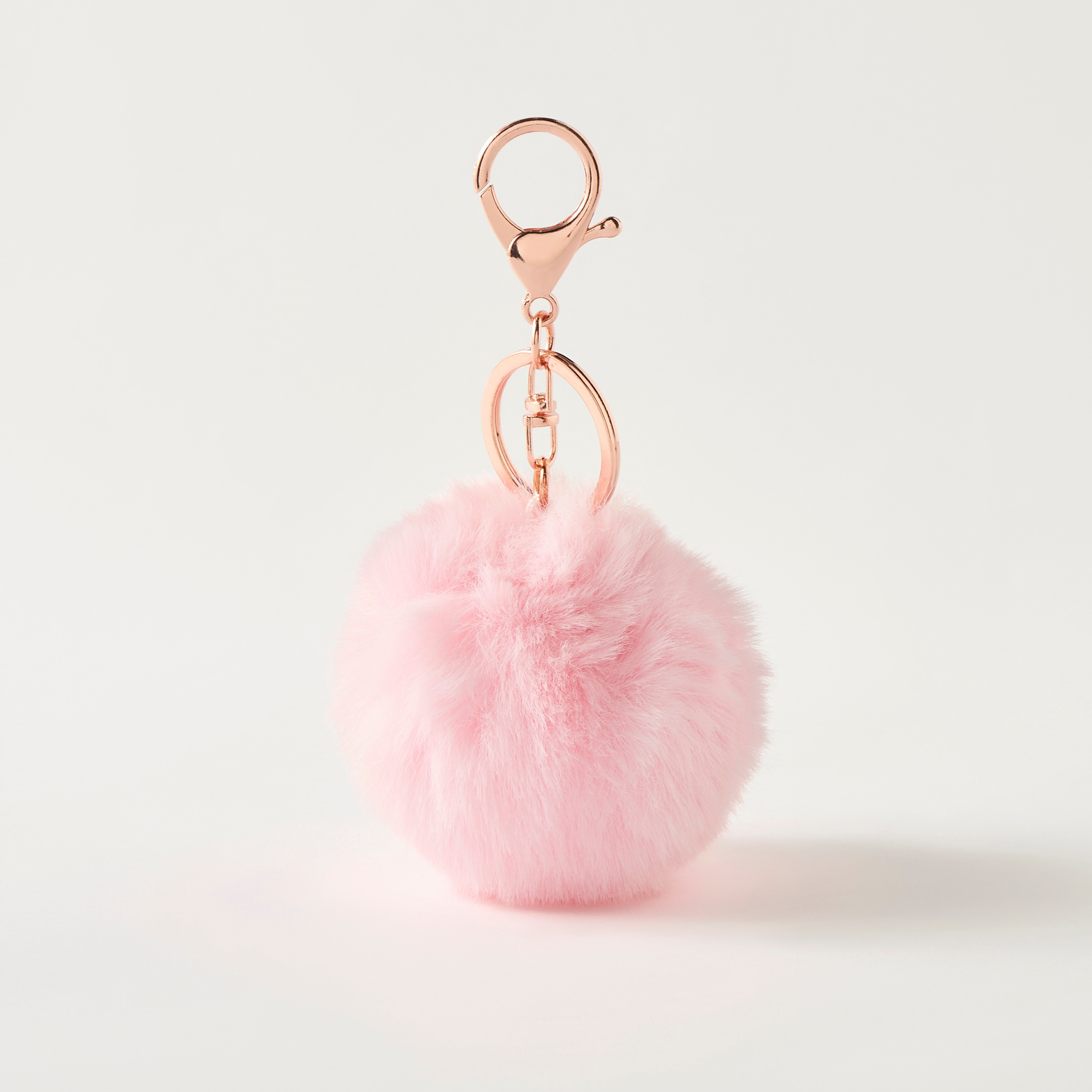 Pom-Pom Charm Keychain with Hook-girls-accessories-keyringsandbagcharms-image-1