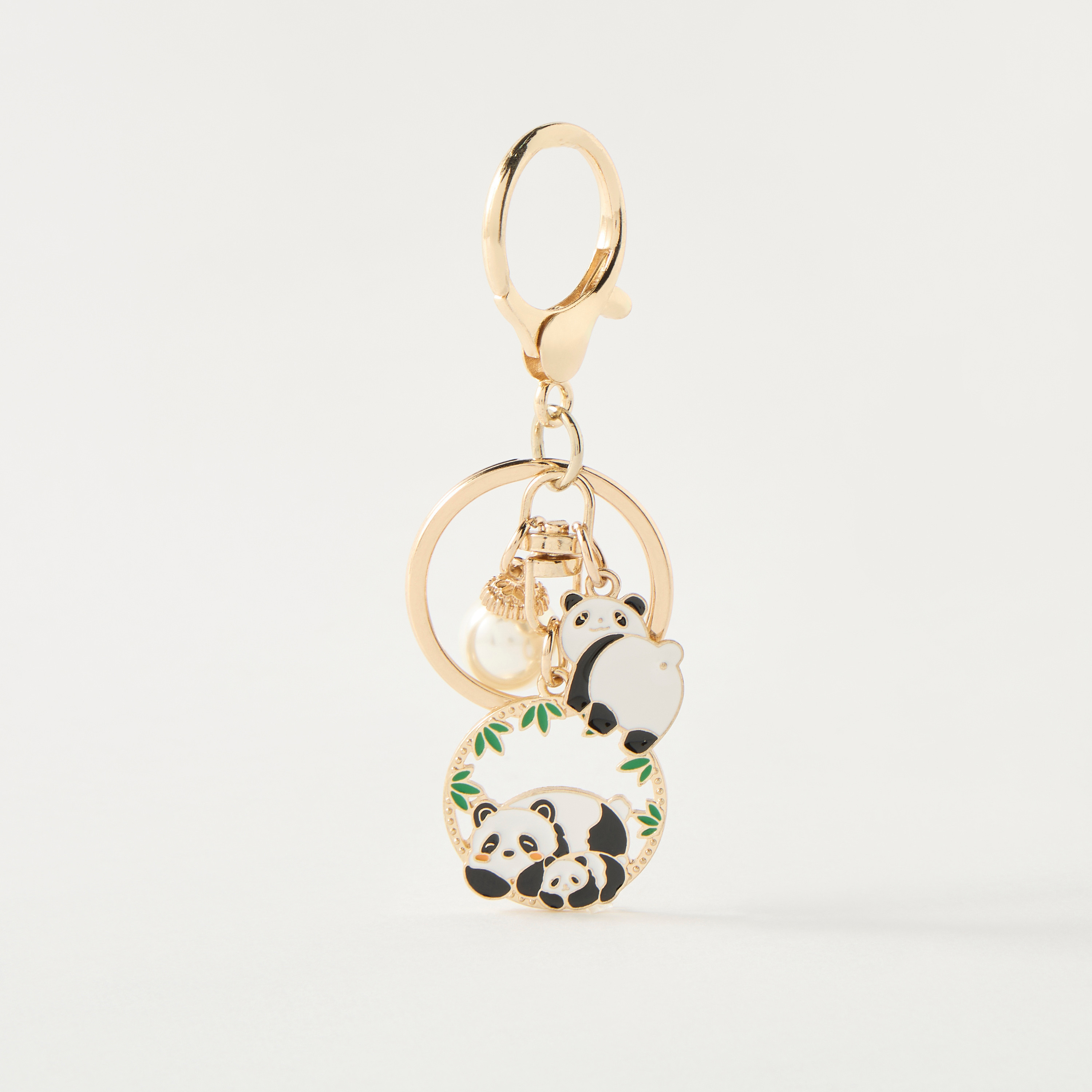 Panda Charm Keychain with Hook-girls-accessories-keyringsandbagcharms-image-1