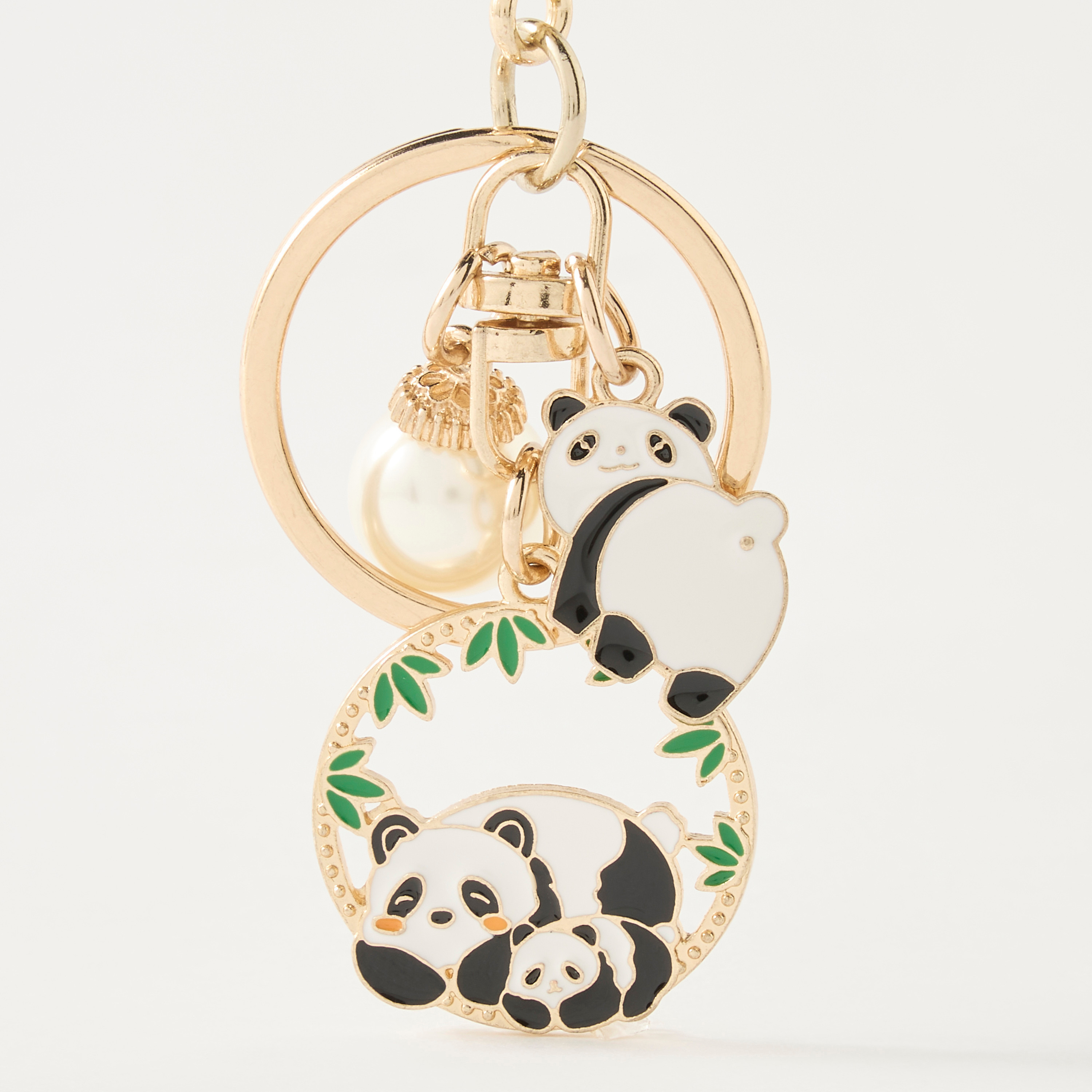 Panda Charm Keychain with Hook-girls-accessories-keyringsandbagcharms-image-2
