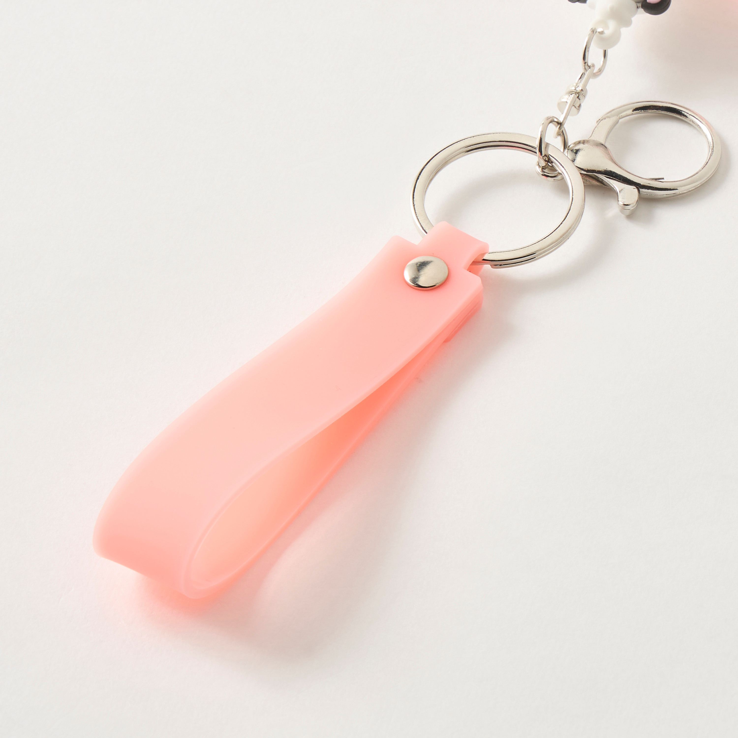 Panda Charm Keychain with Hook and Strap-girls-accessories-keyringsandbagcharms-image-3