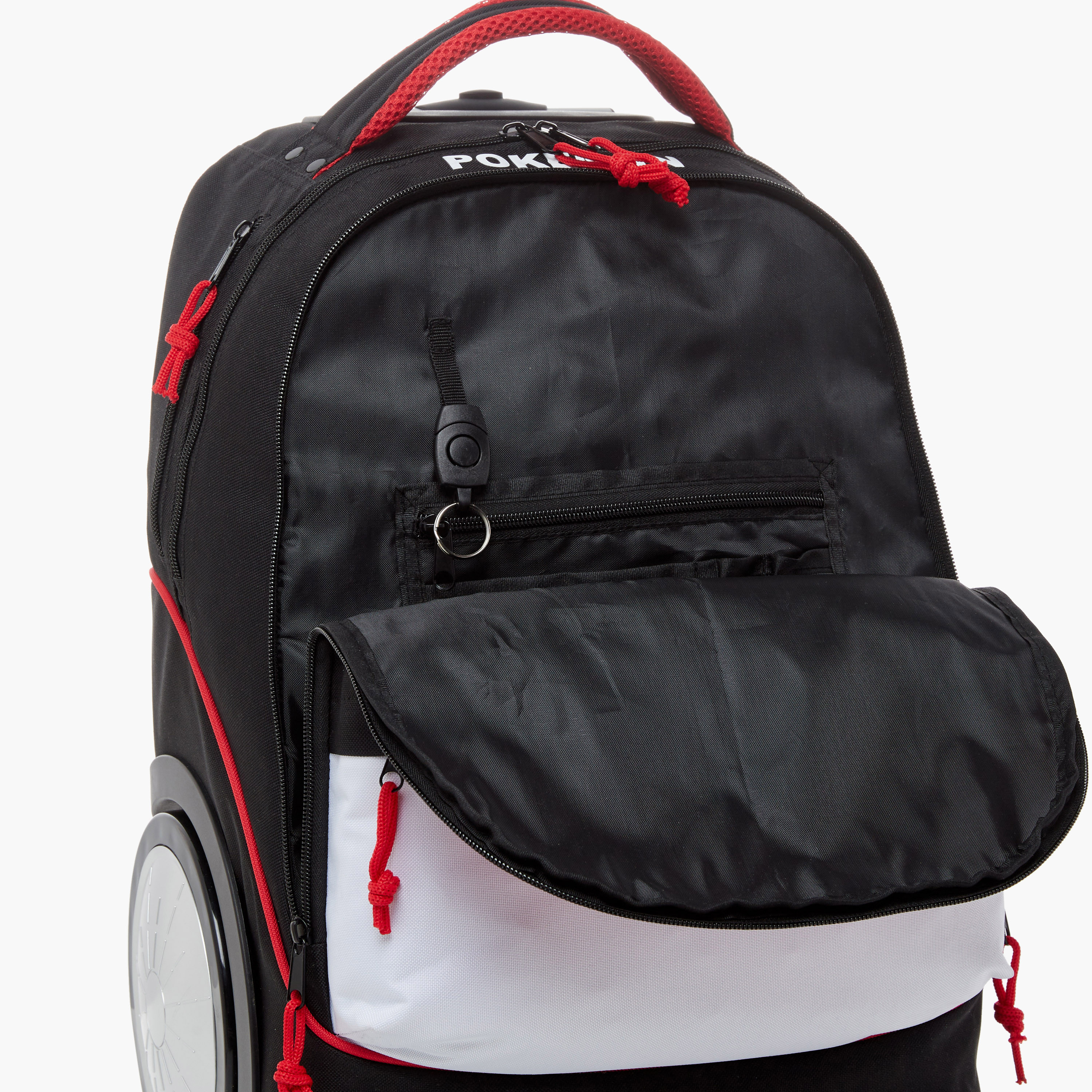Pokemon Printed Trolley Bag with Retractable Handle and Pencil Pouch Set-school-bagsandbackpacks-trolleybags-image-11