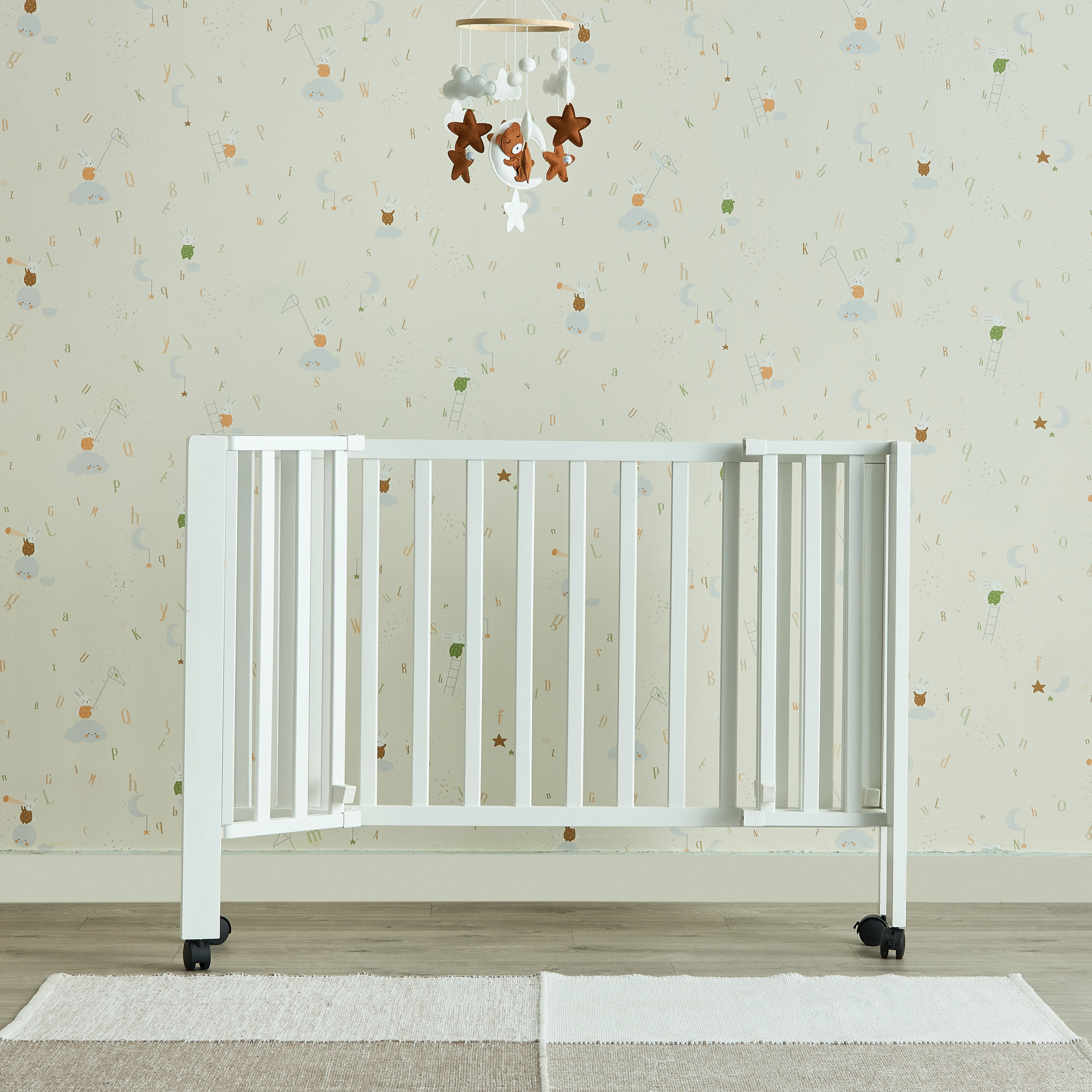 Juniors Sarah Crib with Adjustable Height and Wheels (Up to 3 years)-baby-nursery-furniture-cribsandbeds-babycribs-image-13