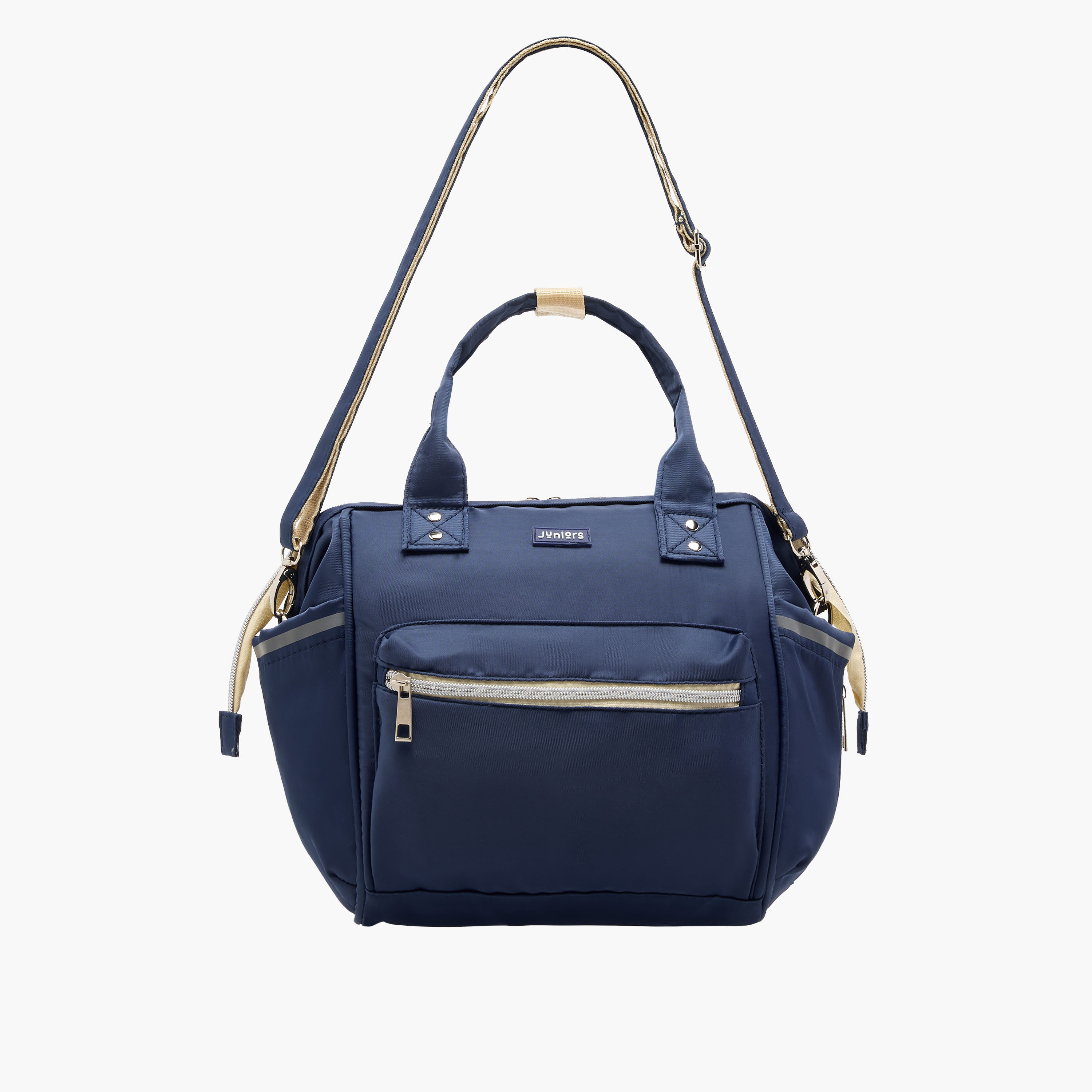 Juniors Solid Diaper Bag with Double Handle and Zip Closure-baby-diapering-diaperbags-image-1