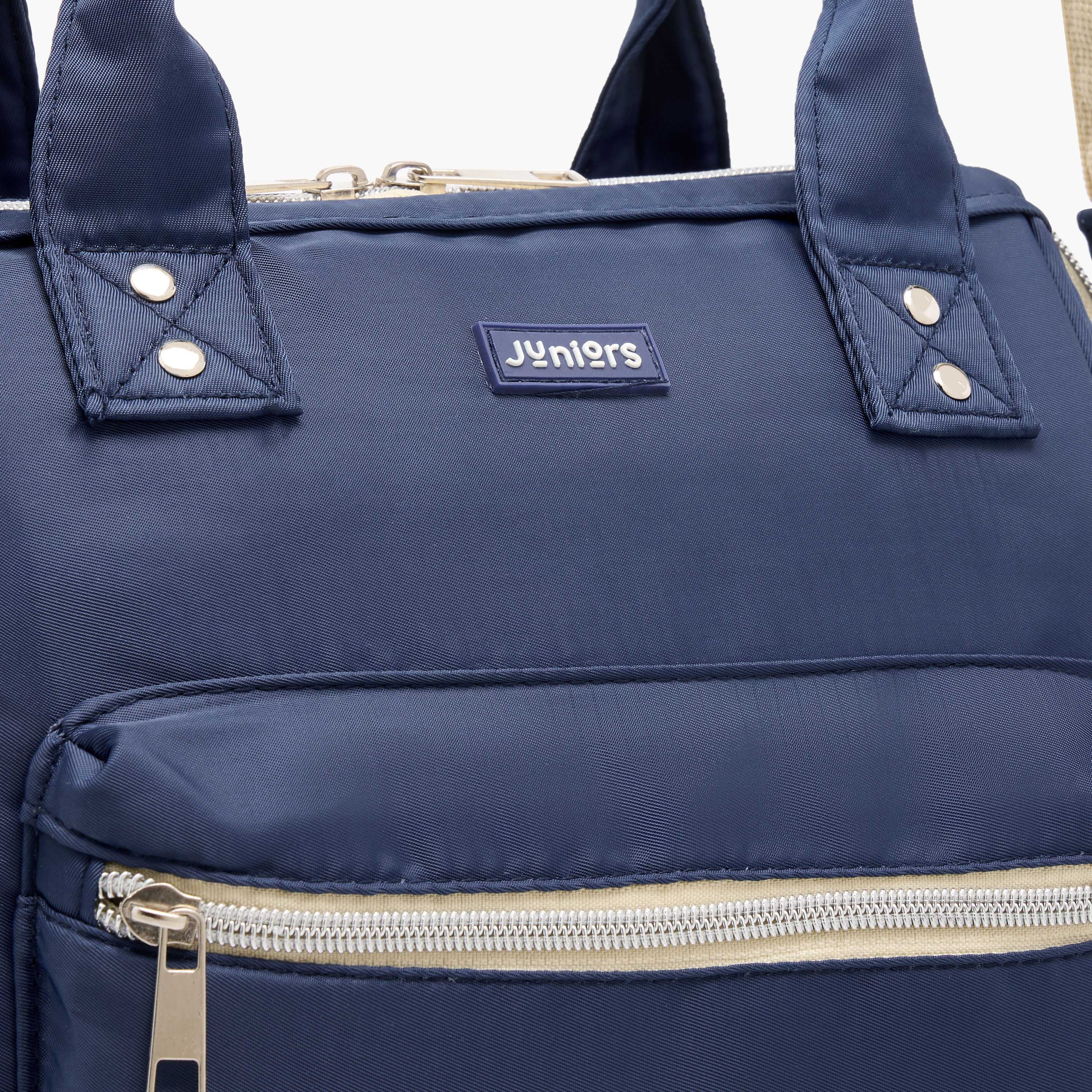 Juniors Solid Diaper Bag with Double Handle and Zip Closure-baby-diapering-diaperbags-image-7