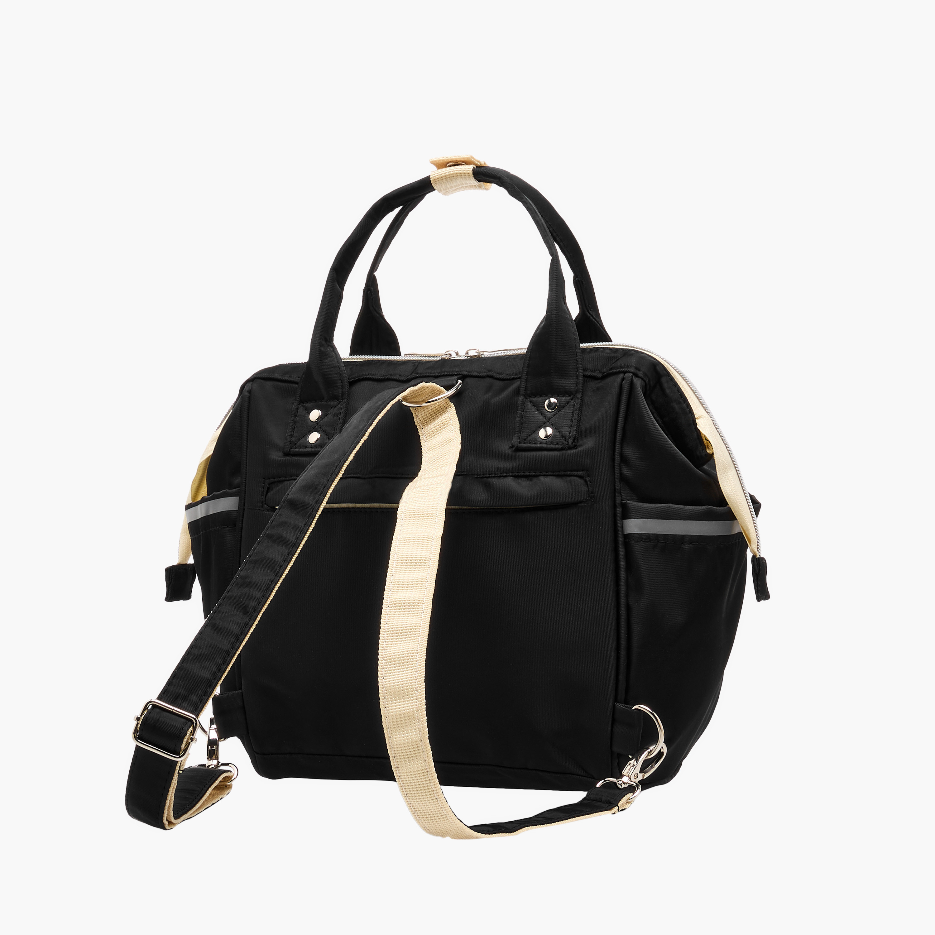 Juniors Logo Detail Diaper Bag with Double Handles and Zip Closure-baby-diapering-diaperbags-image-4