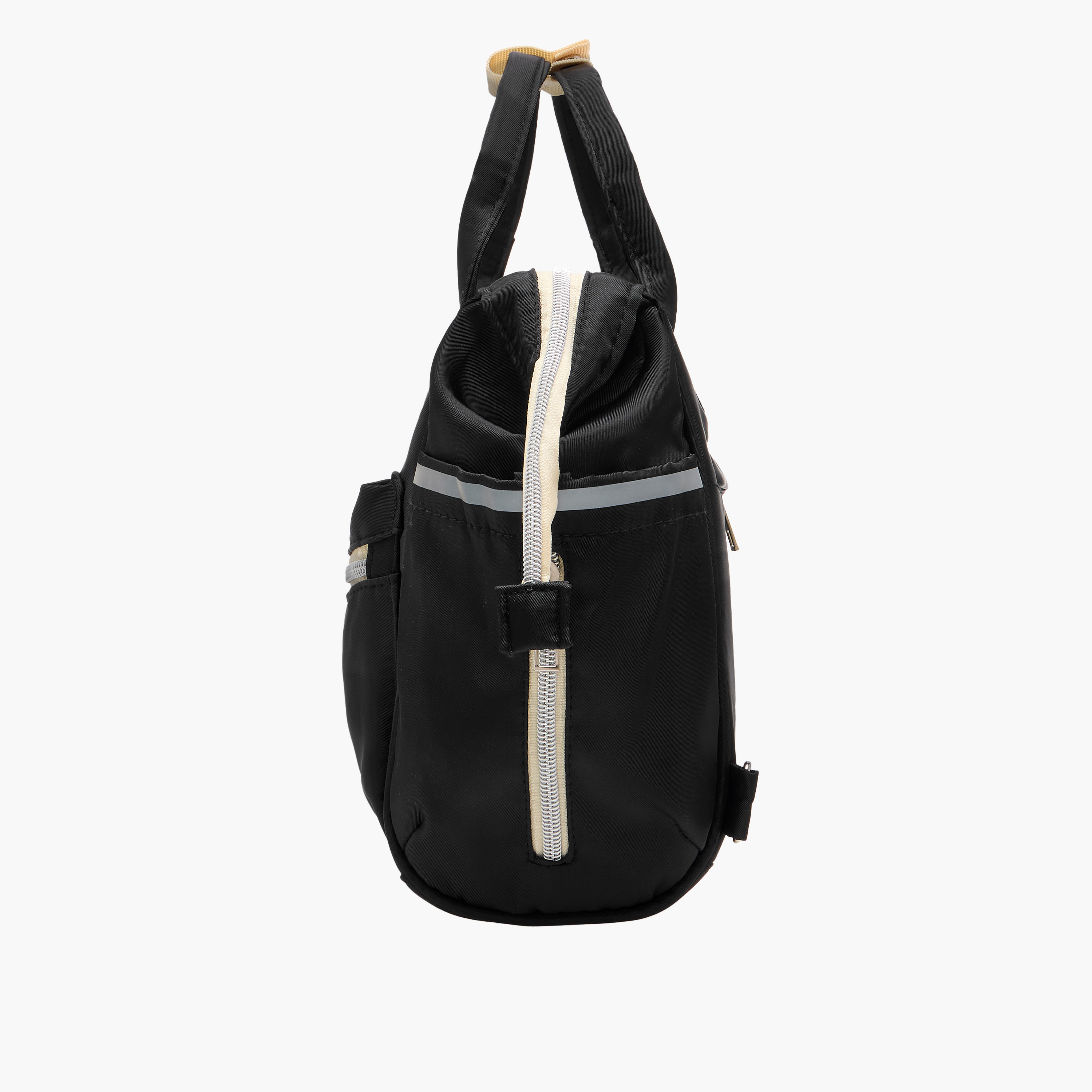 Juniors Logo Detail Diaper Bag with Double Handles and Zip Closure-baby-diapering-diaperbags-image-5