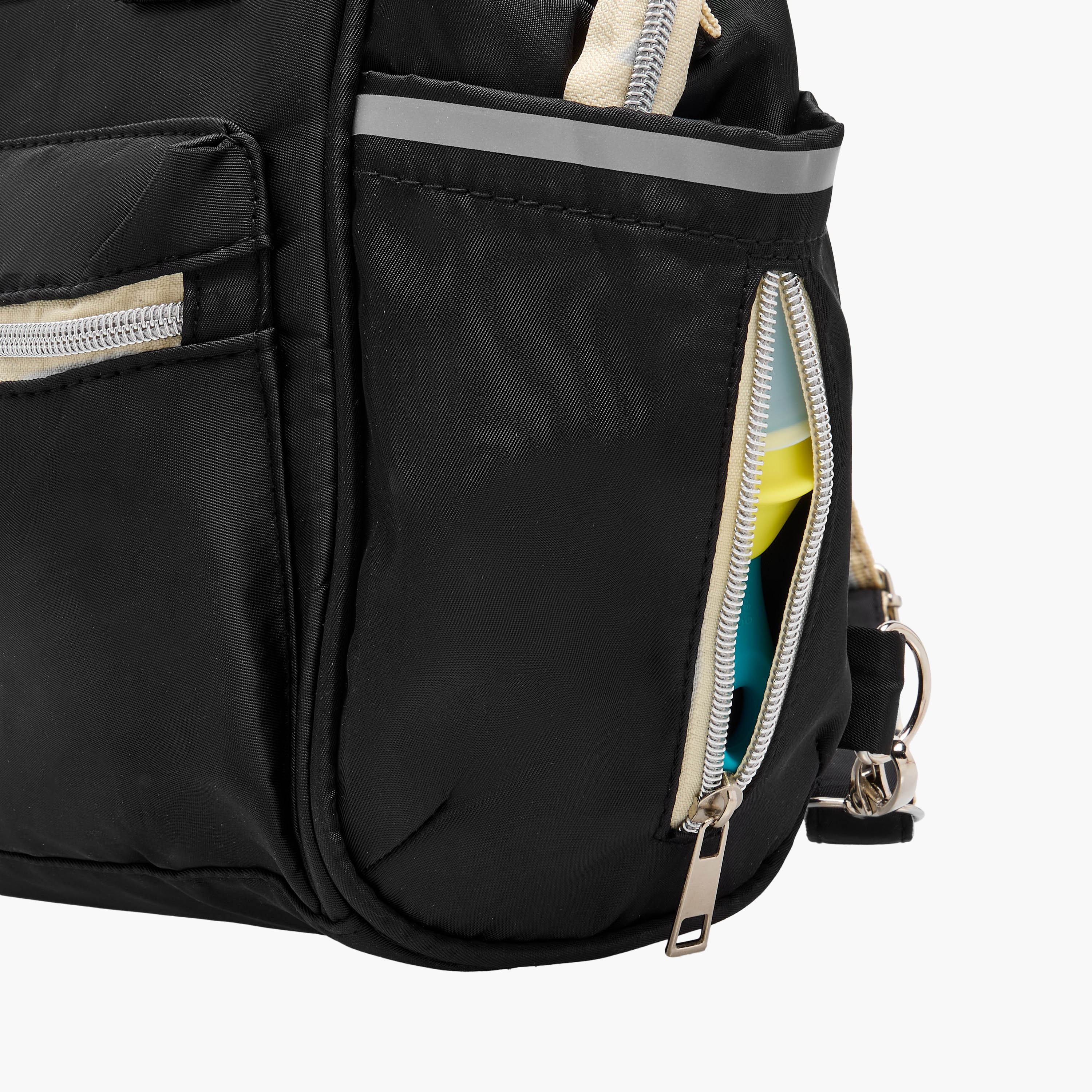 Juniors Logo Detail Diaper Bag with Double Handles and Zip Closure-baby-diapering-diaperbags-image-9