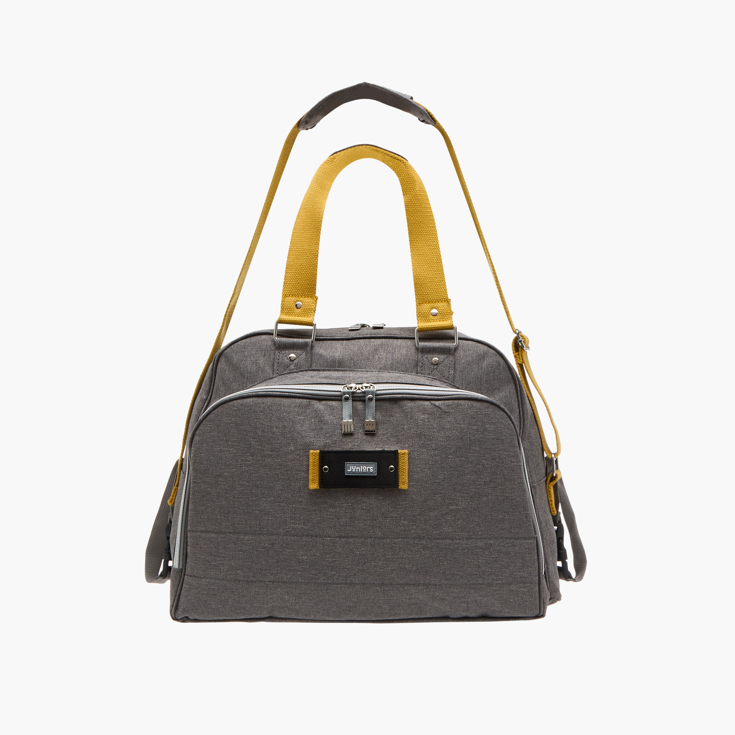 Juniors Logo Detail Diaper Bag with Double Handles and Zip Closure-baby-diapering-diaperbags-image-2