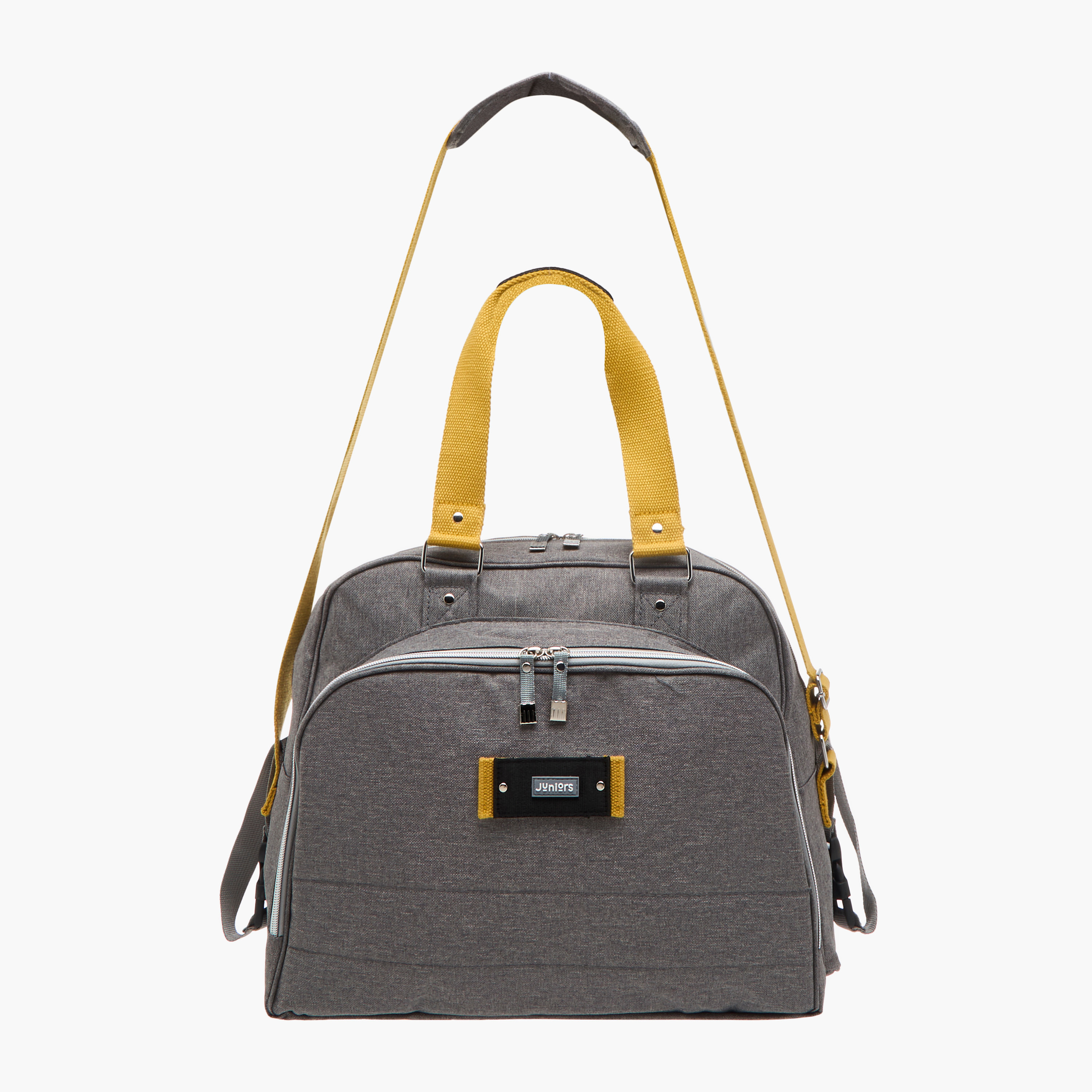 Juniors Logo Detail Diaper Bag with Double Handles and Zip Closure-baby-diapering-diaperbags-image-4