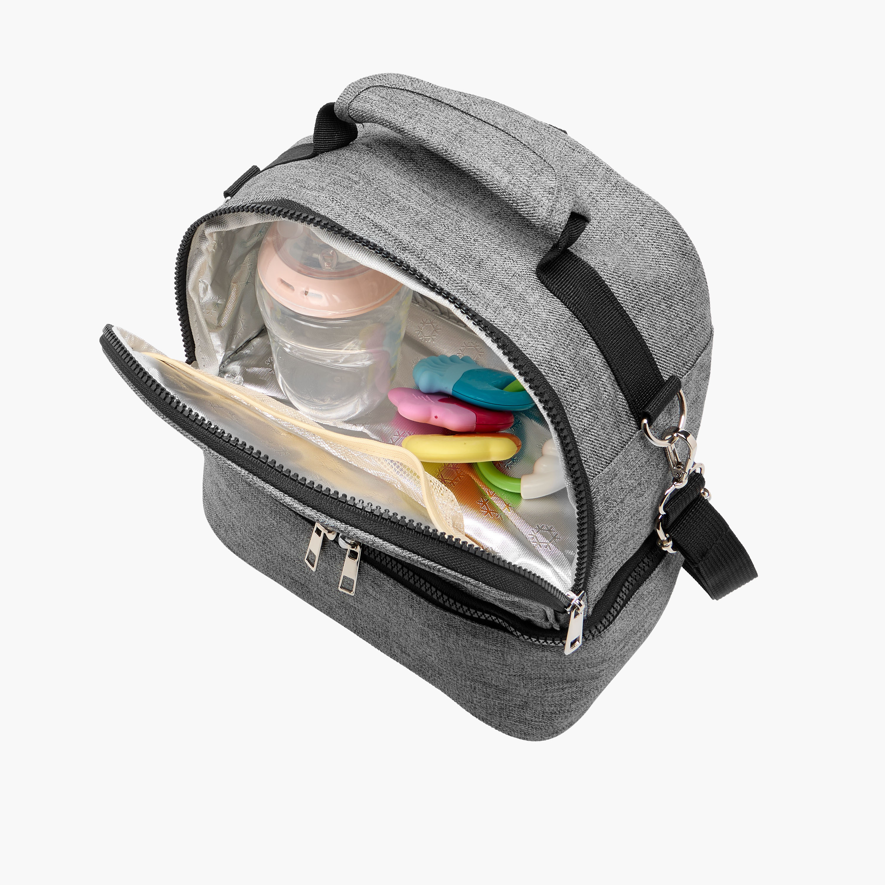 Juniors Solid Diaper Bag with Adjustable Straps and Zip Closure-baby-diapering-diaperbags-image-10