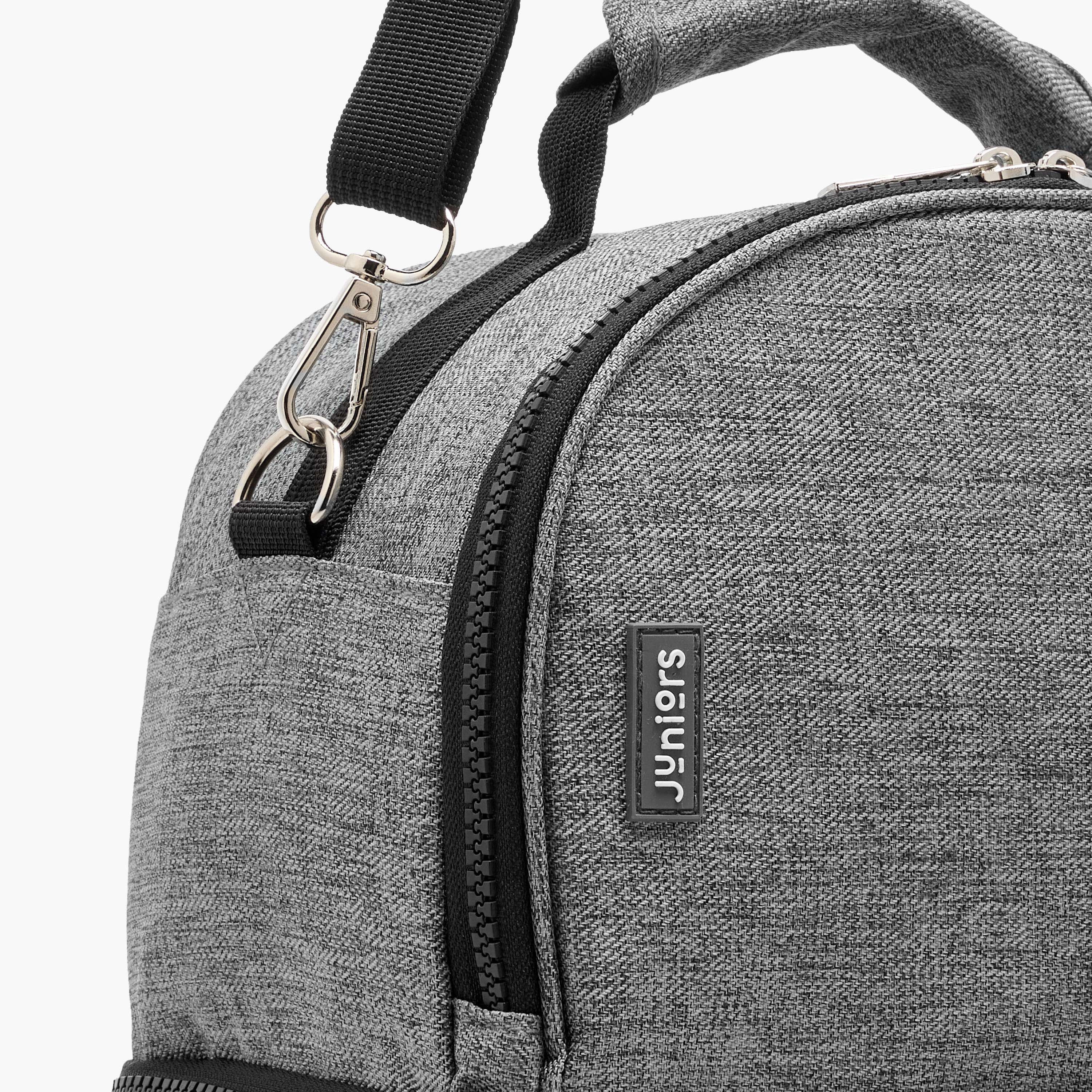 Juniors Solid Diaper Bag with Adjustable Straps and Zip Closure-baby-diapering-diaperbags-image-7