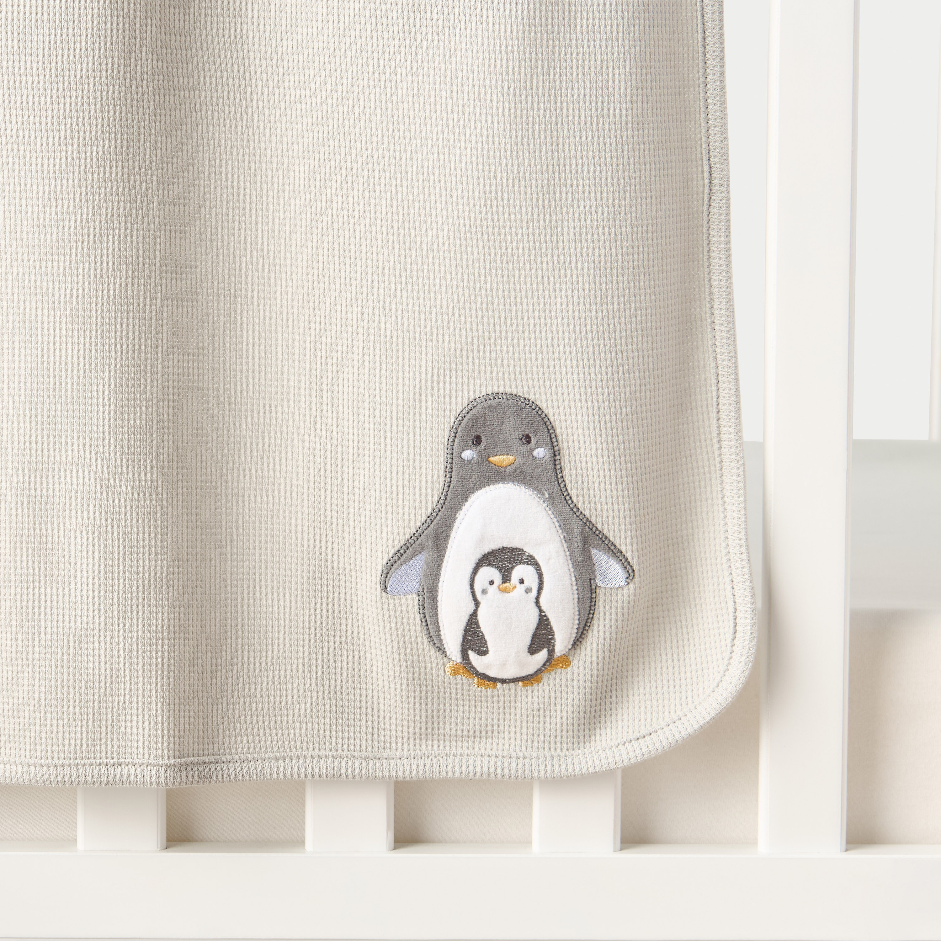 Juniors Penguin Applique Receiving Blanket - 76x102 cm-baby-nursery-blanketsandswaddles-receivingblankets-image-3