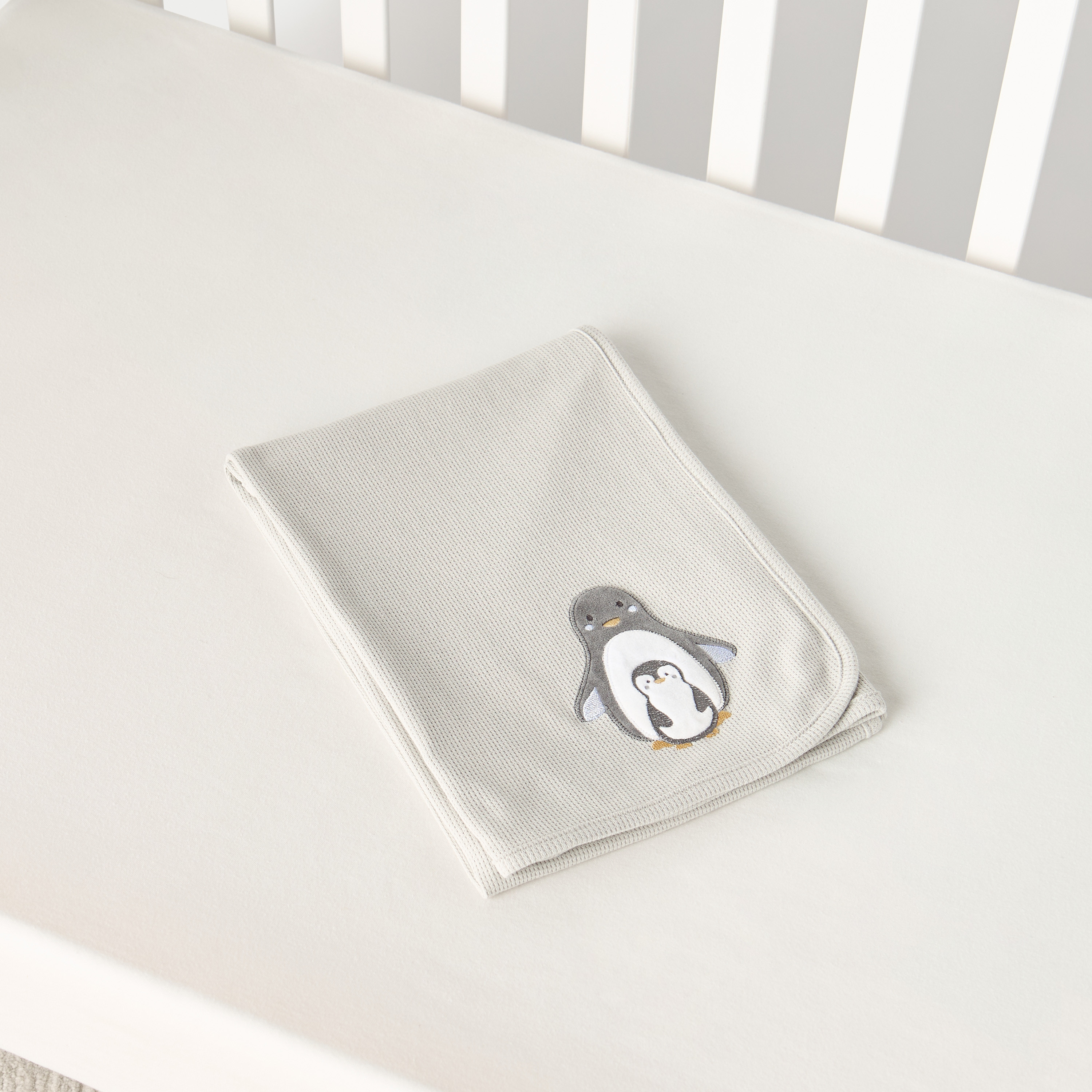 Juniors Penguin Applique Receiving Blanket - 76x102 cm-baby-nursery-blanketsandswaddles-receivingblankets-image-4