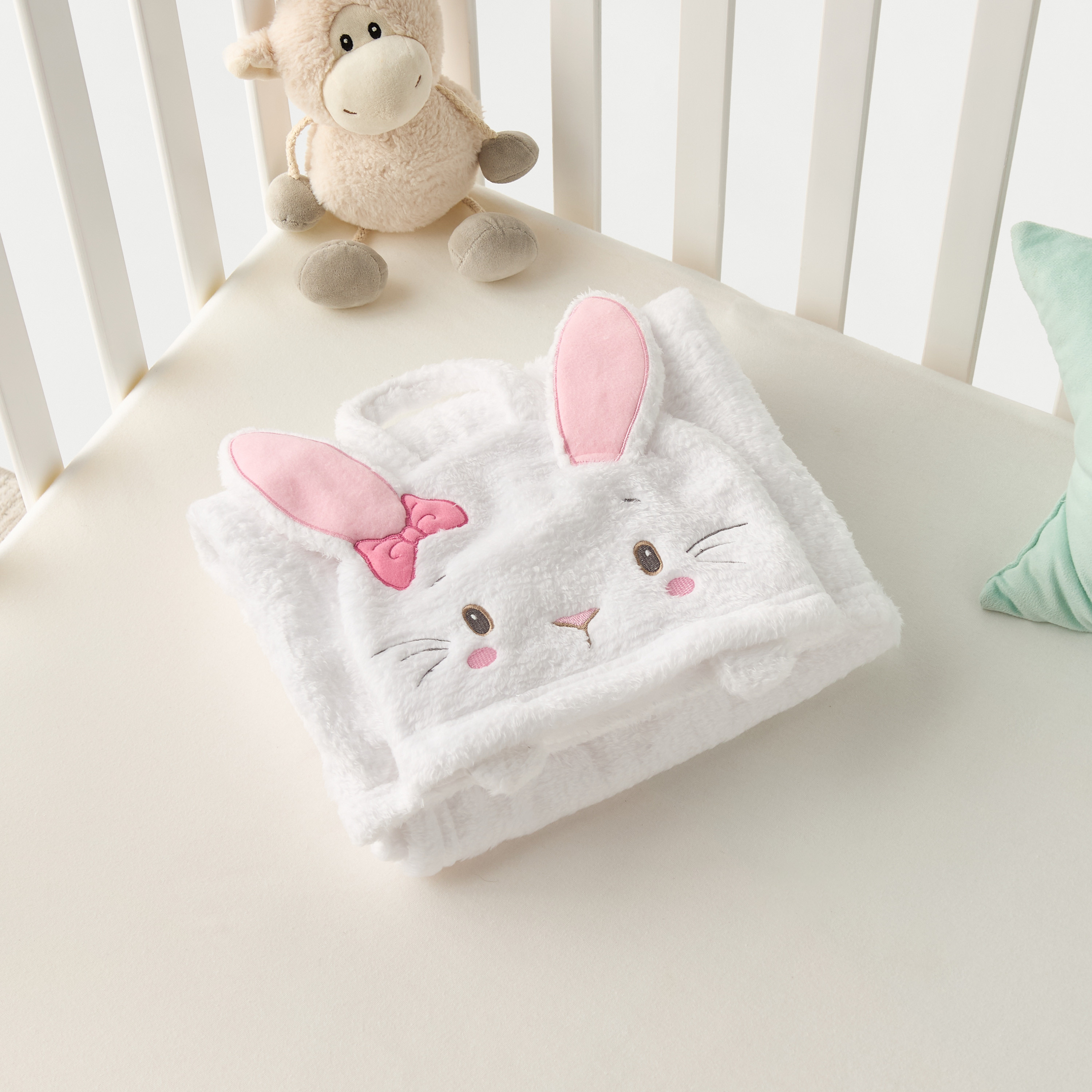 Juniors Bunny Applique Blanket with Hood and Handle-baby-nursery-blanketsandswaddles-blanketsandquilts-image-4