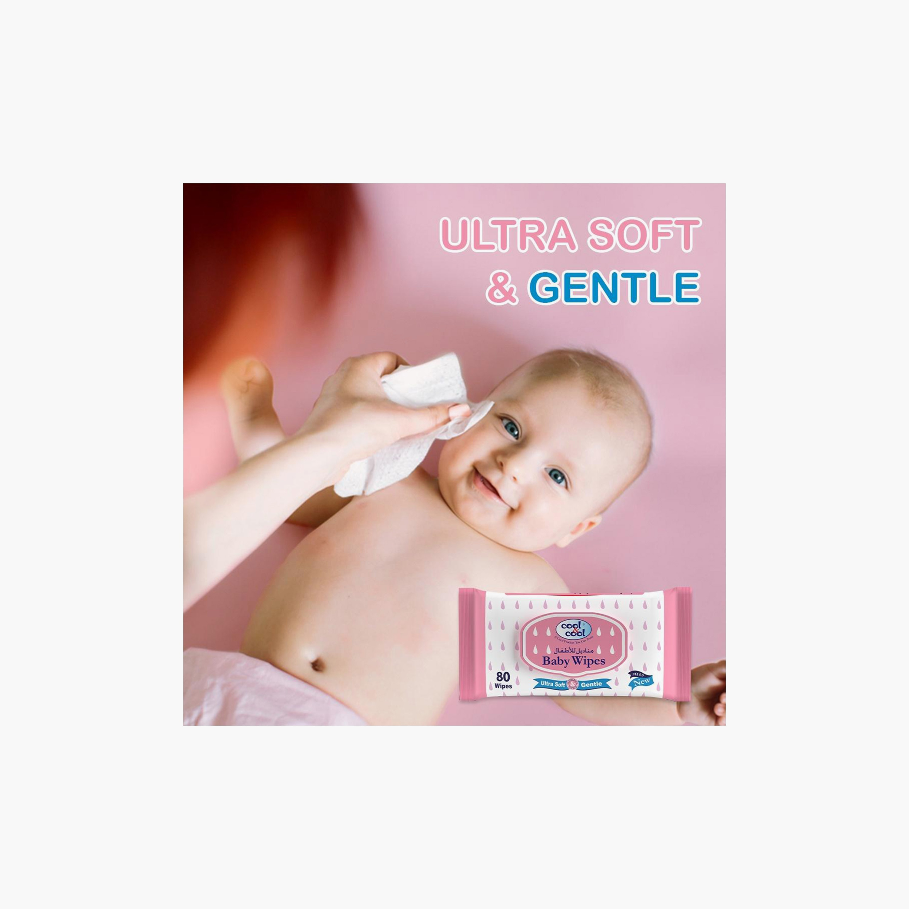 Cool & Cool Pack of 2 + 1 Free Ultra Soft Baby Wipes-baby-bathandcare-wipes-image-3