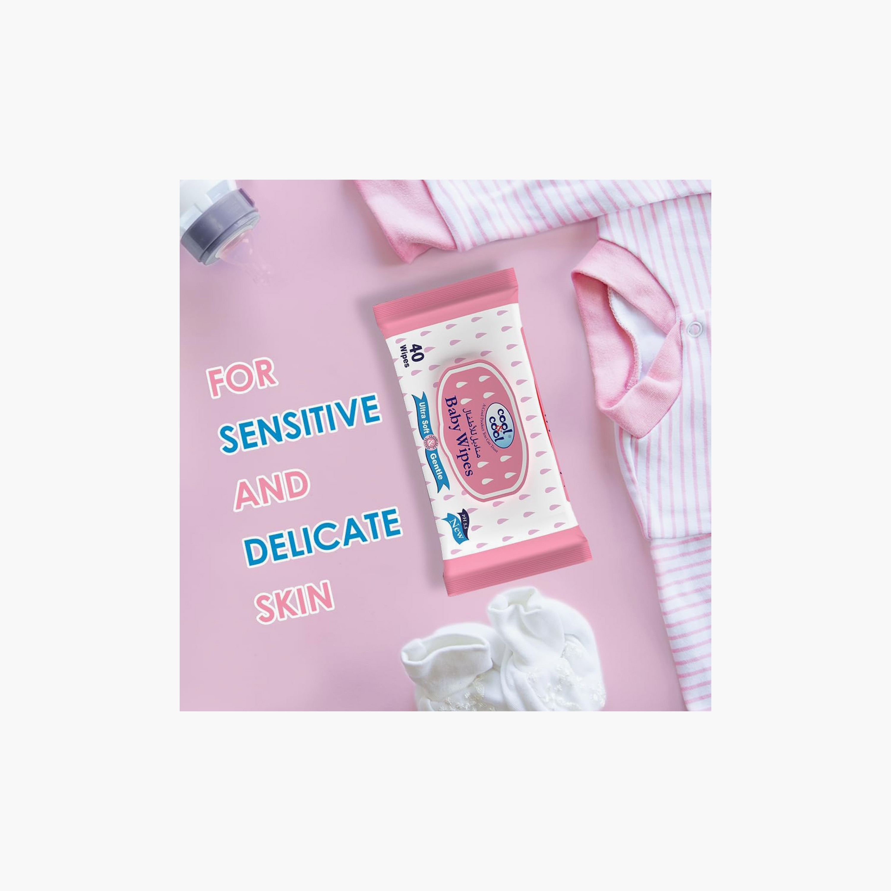 Cool & Cool Pack of 3 + 1 Free Baby Wipes-baby-diapering-babywipes-image-4