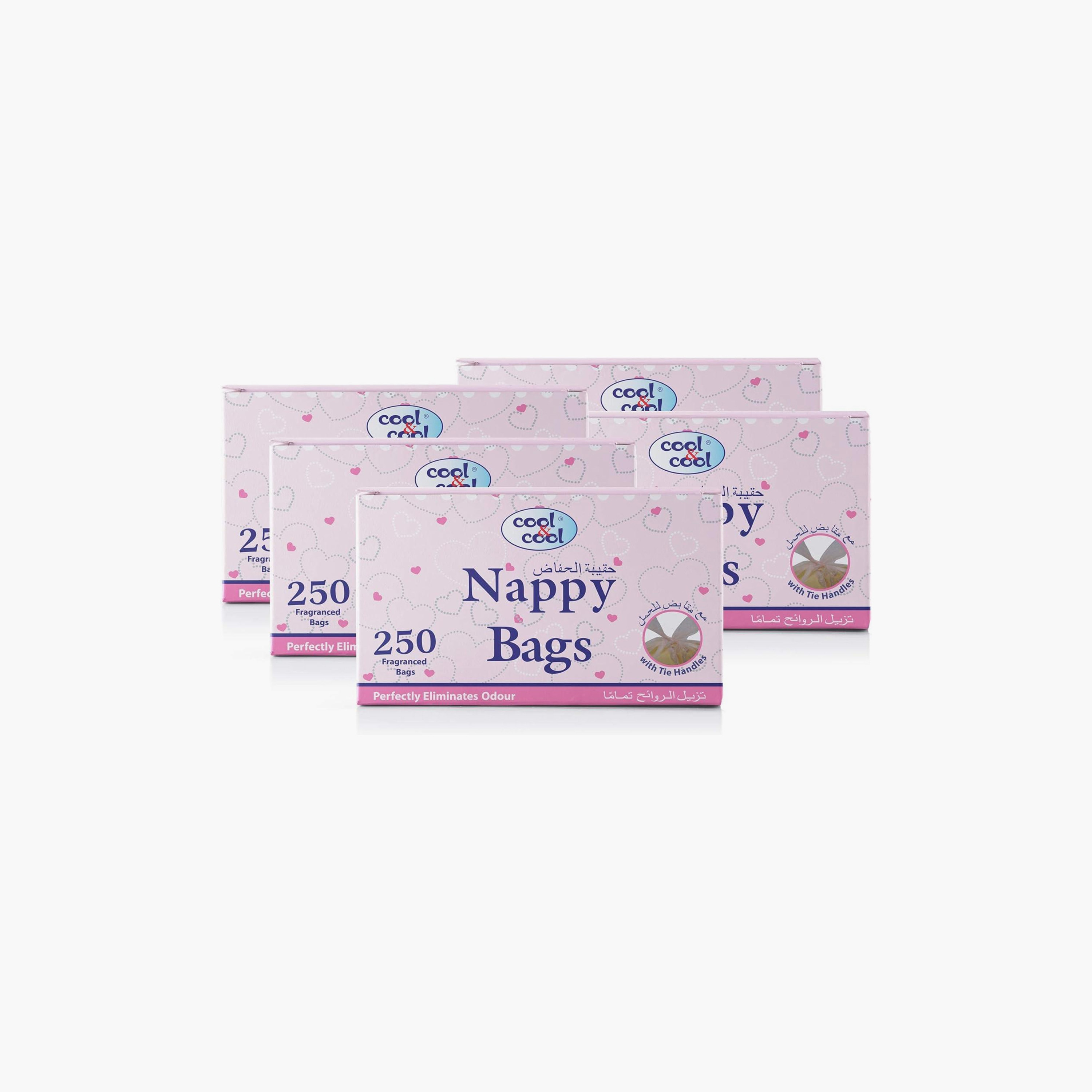 Cool & Cool Pack of 5 Disposable Nappy Bags-baby-diapering-diapers-image-1