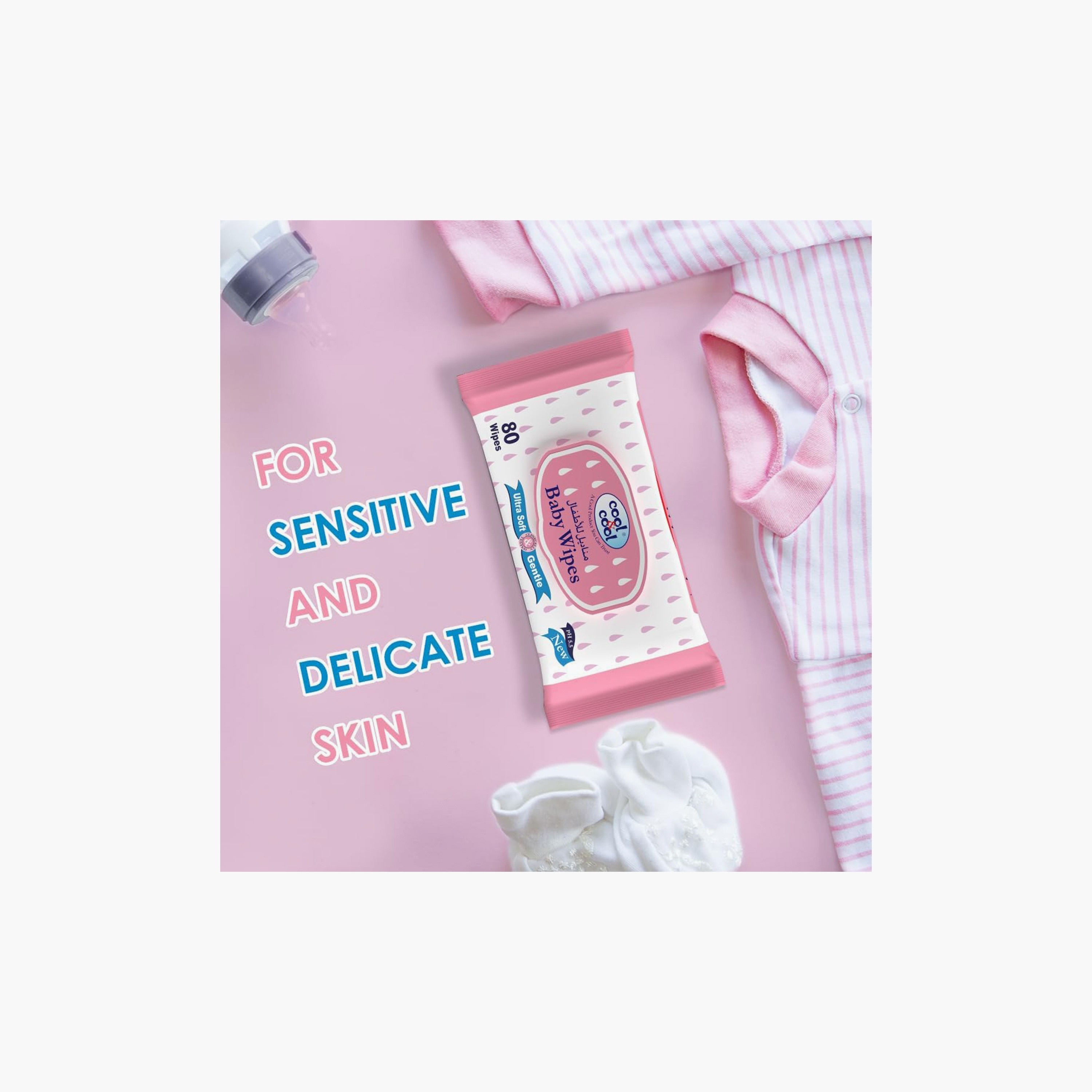 Cool & Cool Pack of 1 Ultra Soft Baby Wipes-baby-diapering-babywipes-image-4