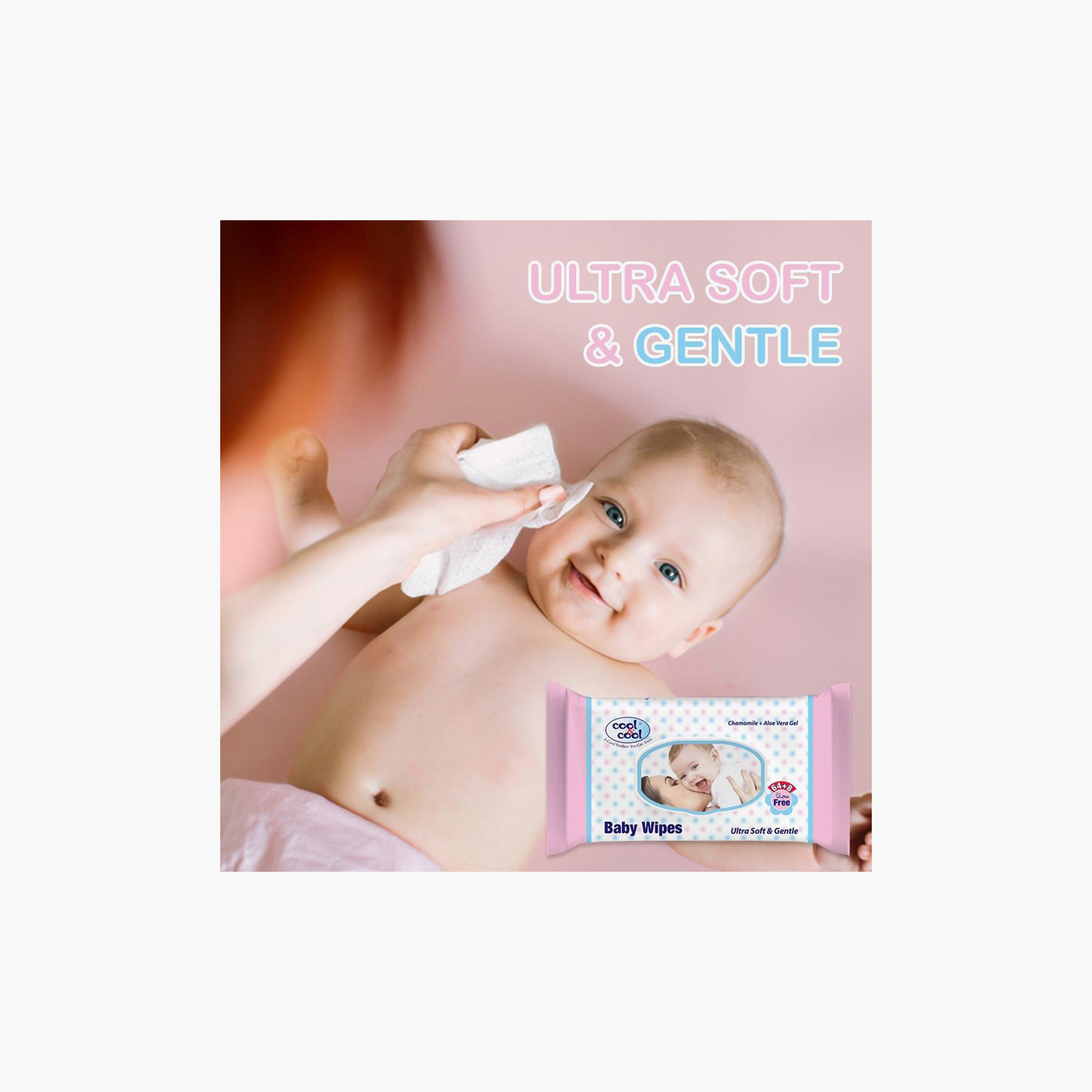 Cool & Cool Pack of 3 + 3 Free Ultra Soft Baby Wipes-baby-diapering-babywipes-image-5