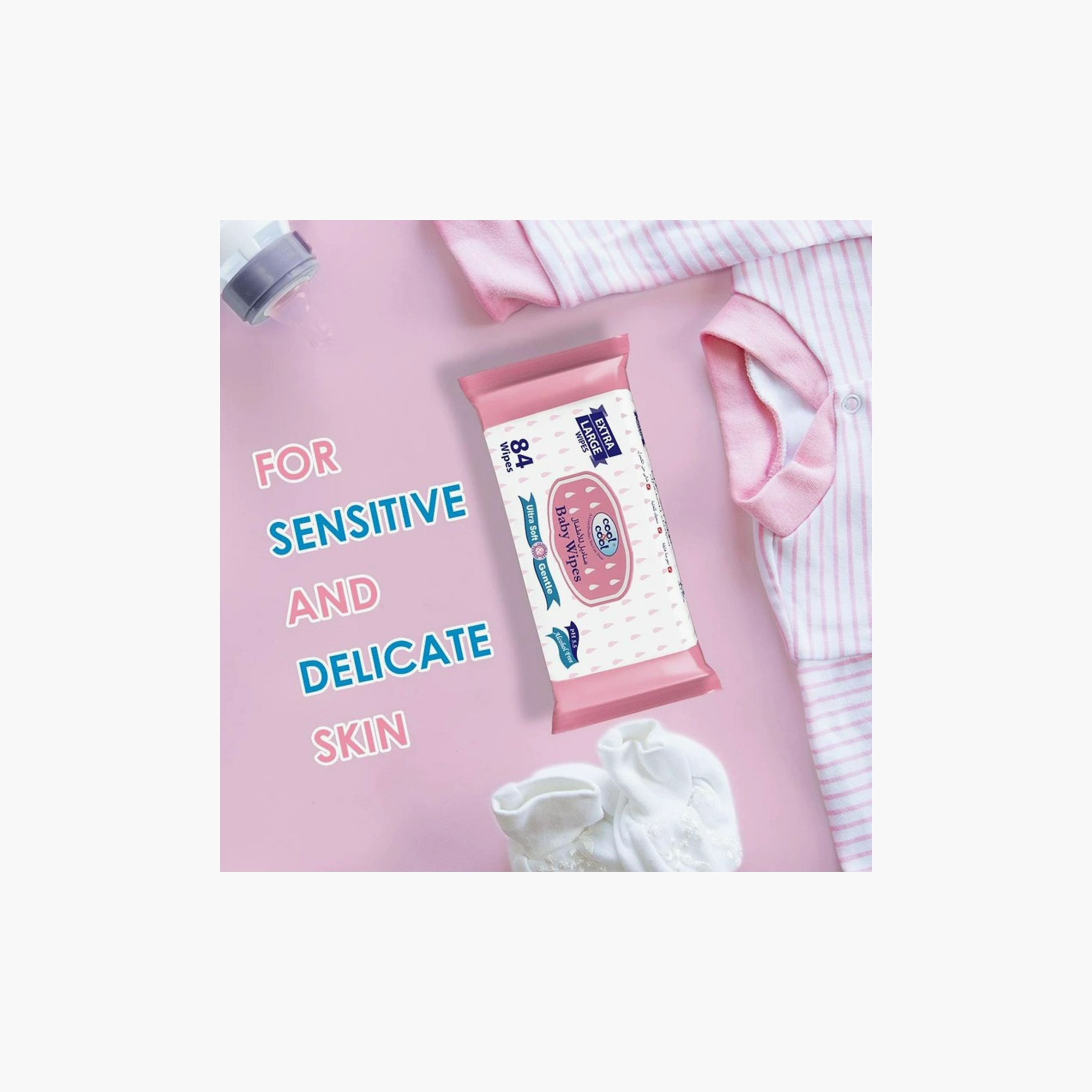 Cool & Cool 84 Piece Ultra Soft Baby Wipes-baby-diapering-babywipes-image-3