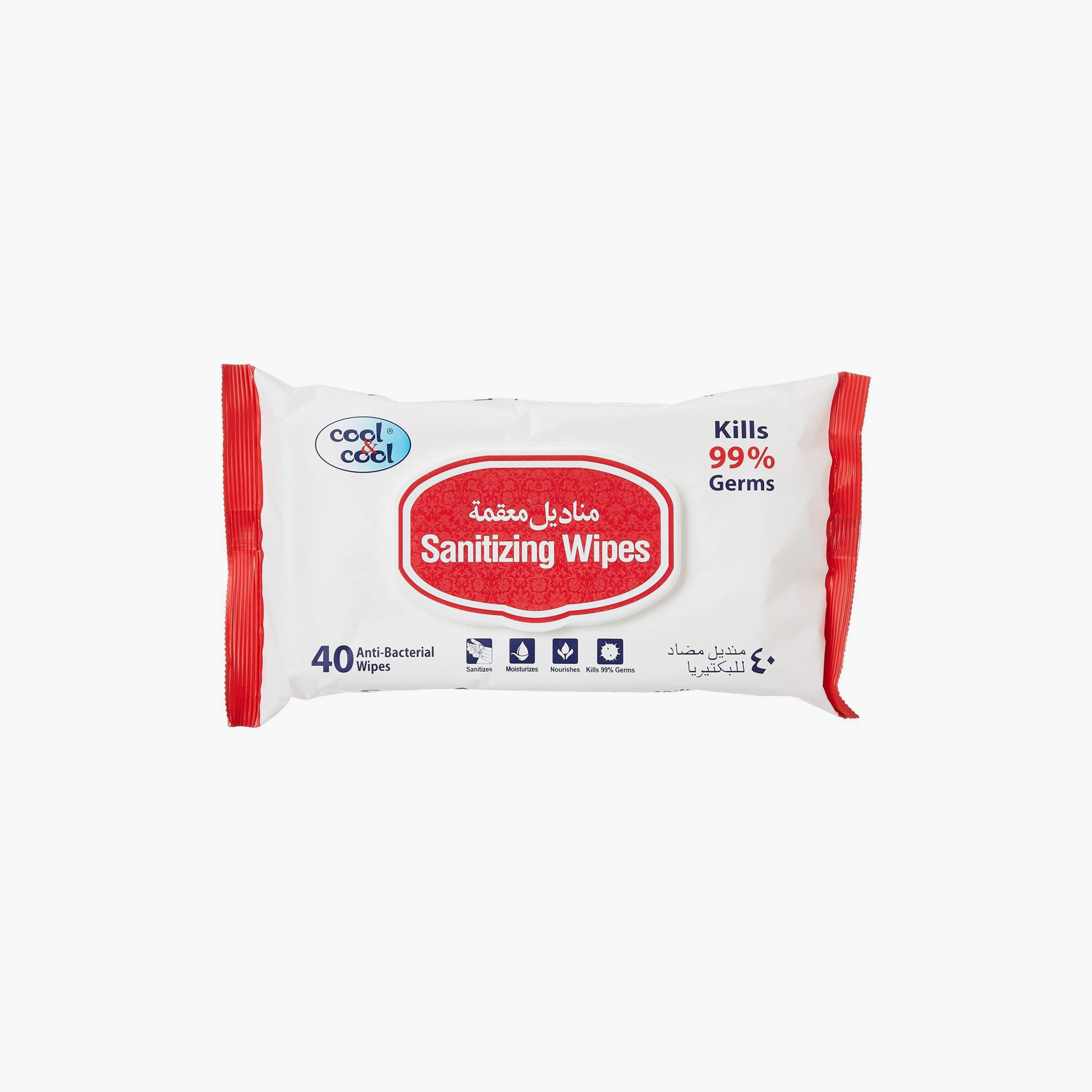 Cool & Cool 40-Piece Sanitizing Wipes-baby-diapering-babywipes-image-1